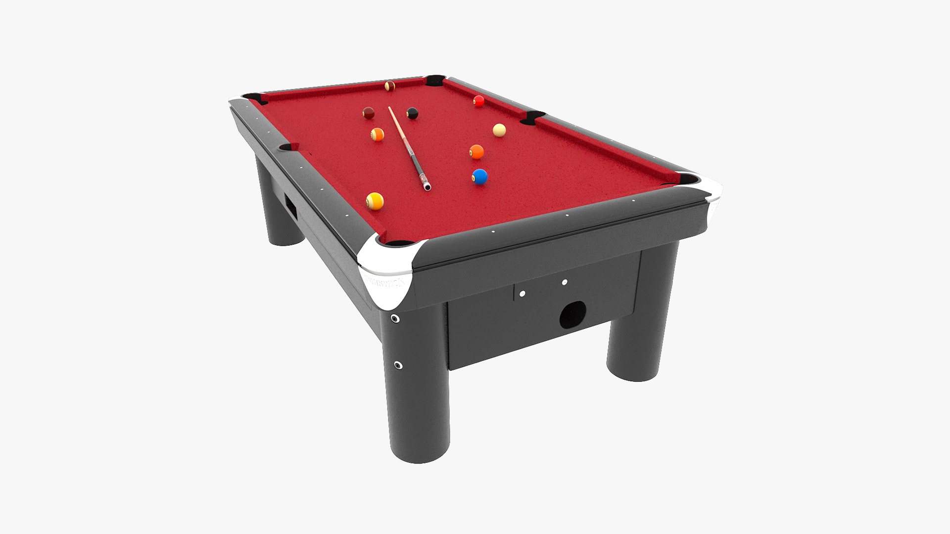 3D Public Pool Table Red