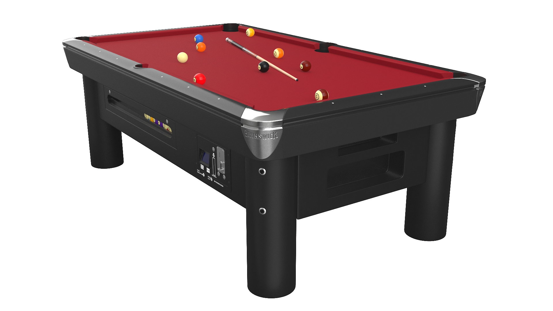 3D Public Pool Table Red