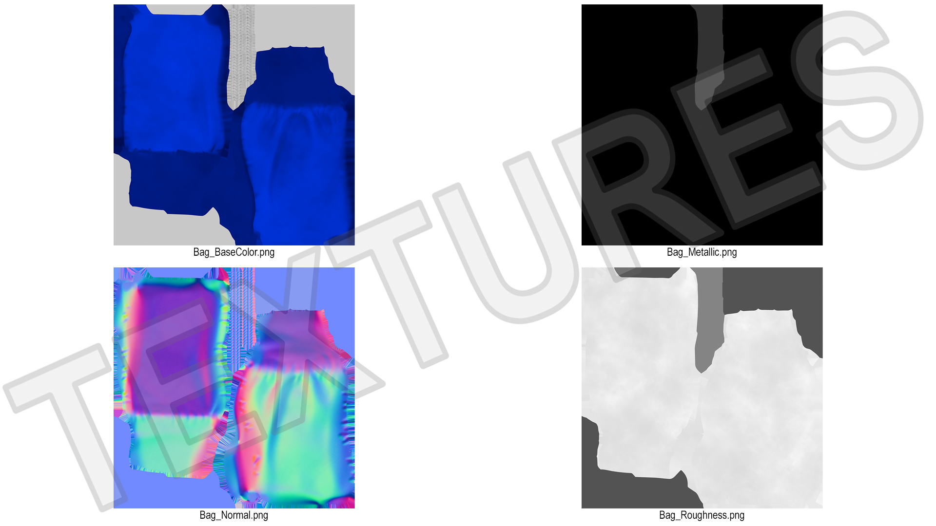 3D Blue Cloth Pouch