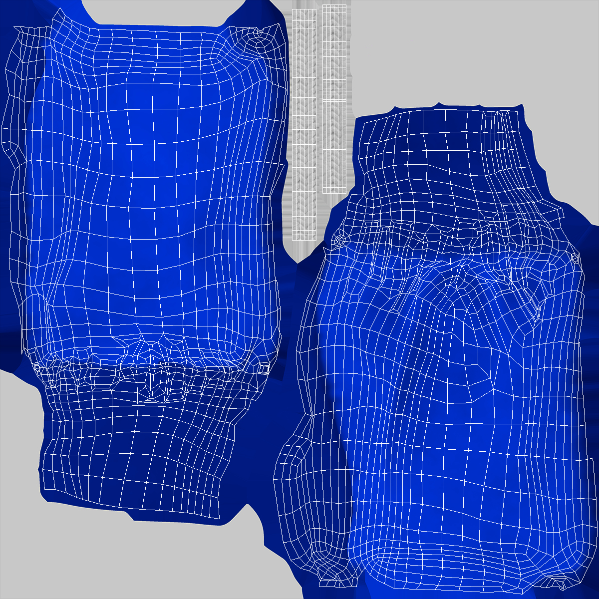 3D Blue Cloth Pouch