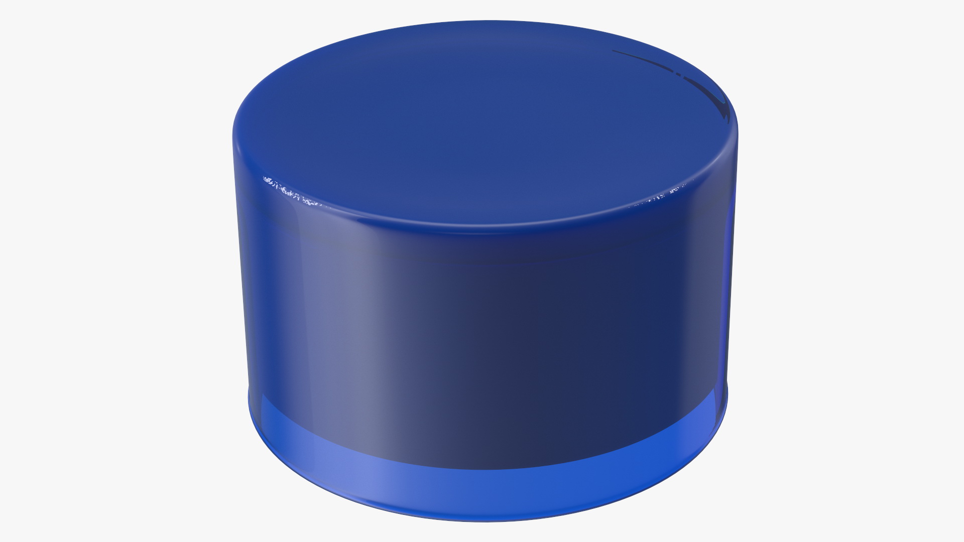 Scented Candle Blue with Label and 3 Wicks 3D