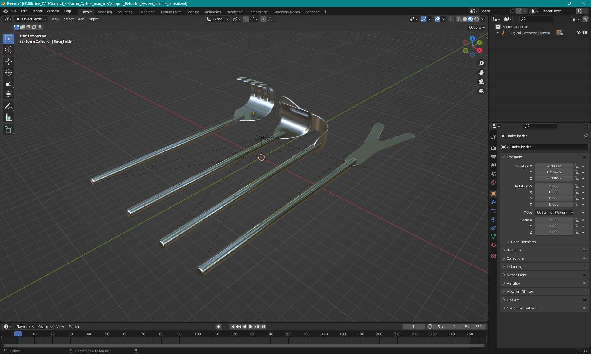 3D model Surgical Retractor System