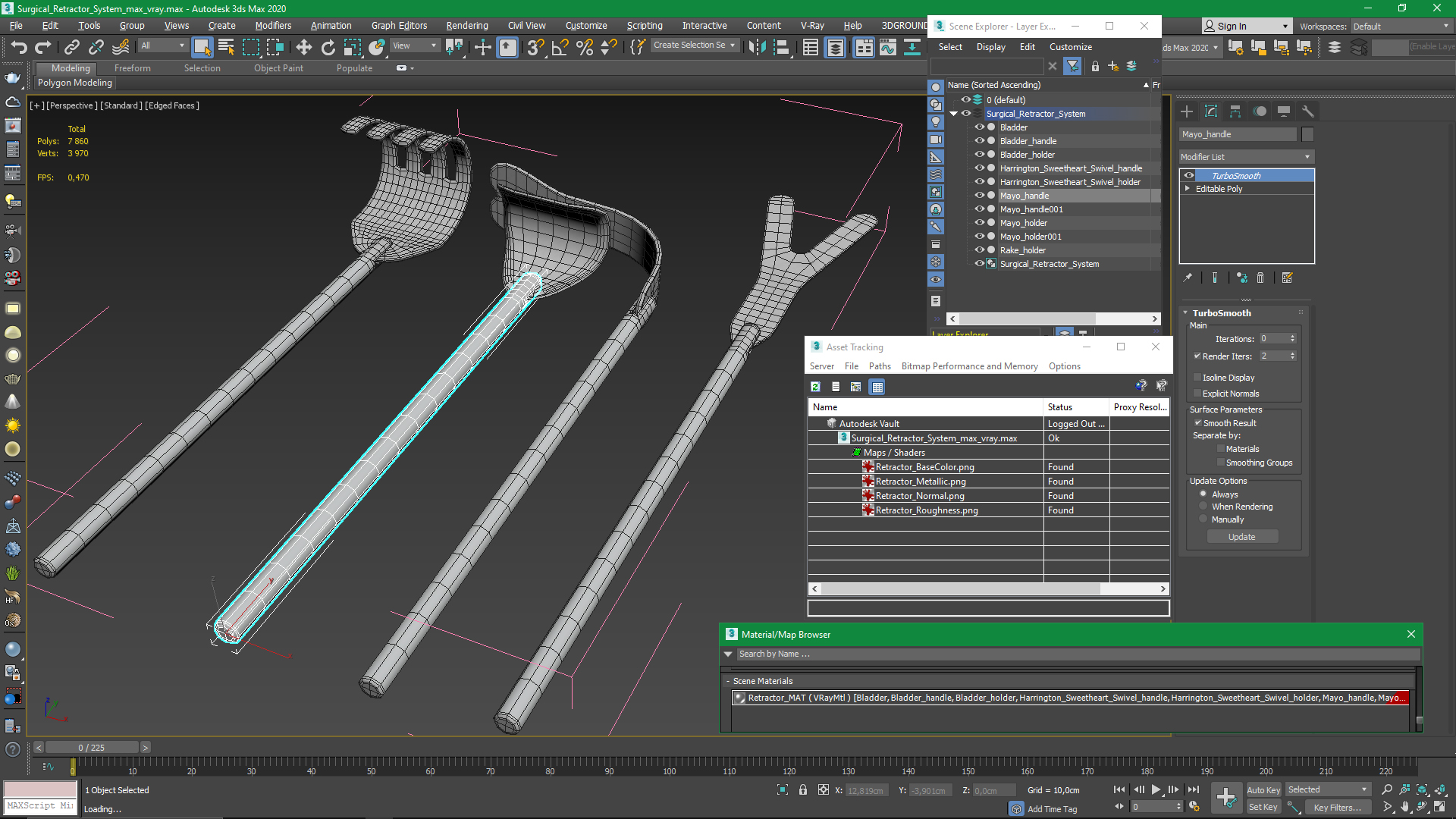 3D model Surgical Retractor System