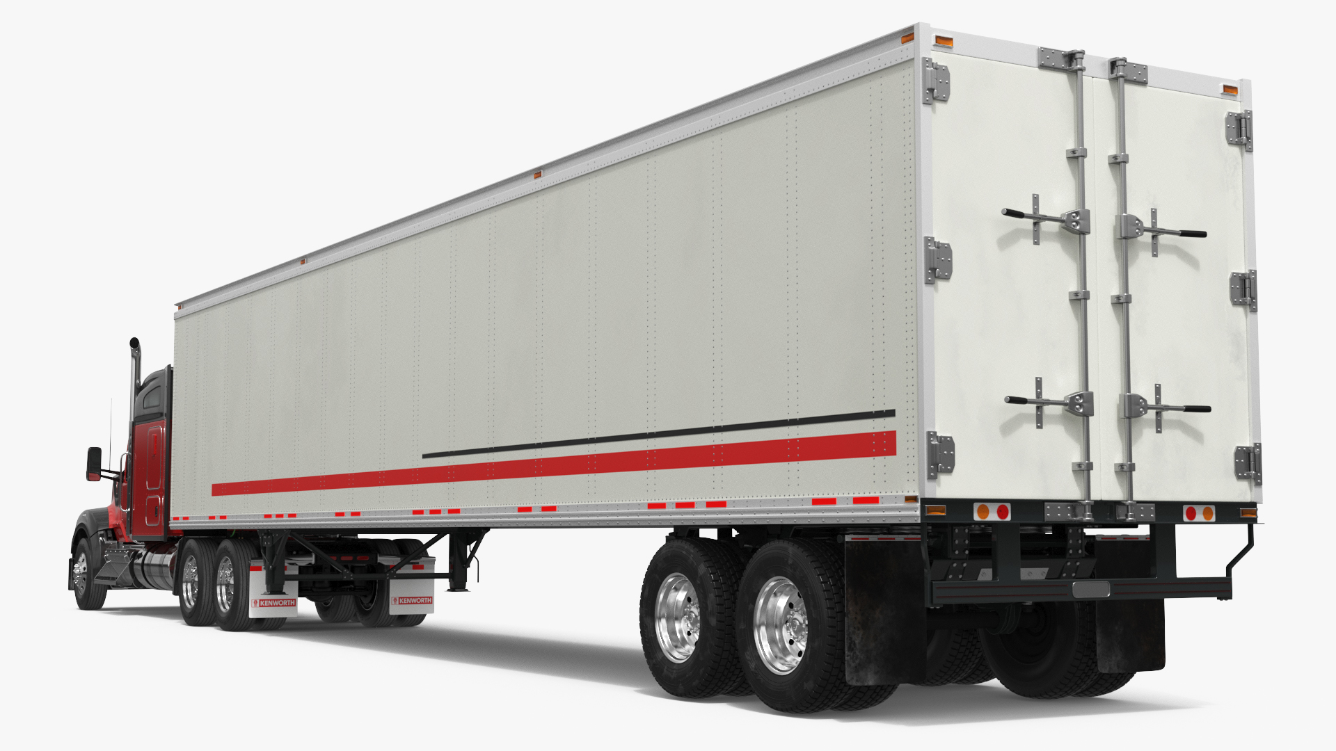Kenworth W990 Semi Truck with Box Trailer - view 8