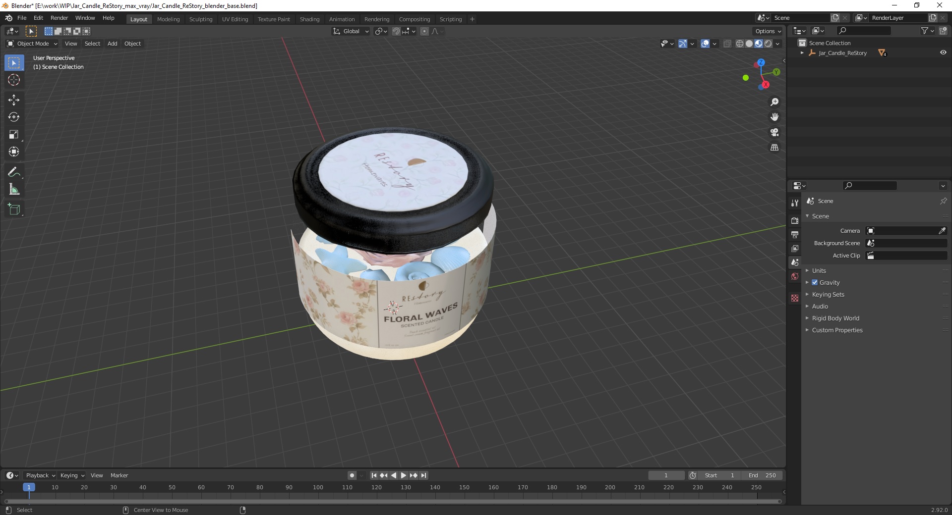 3D Jar Candle ReStory model