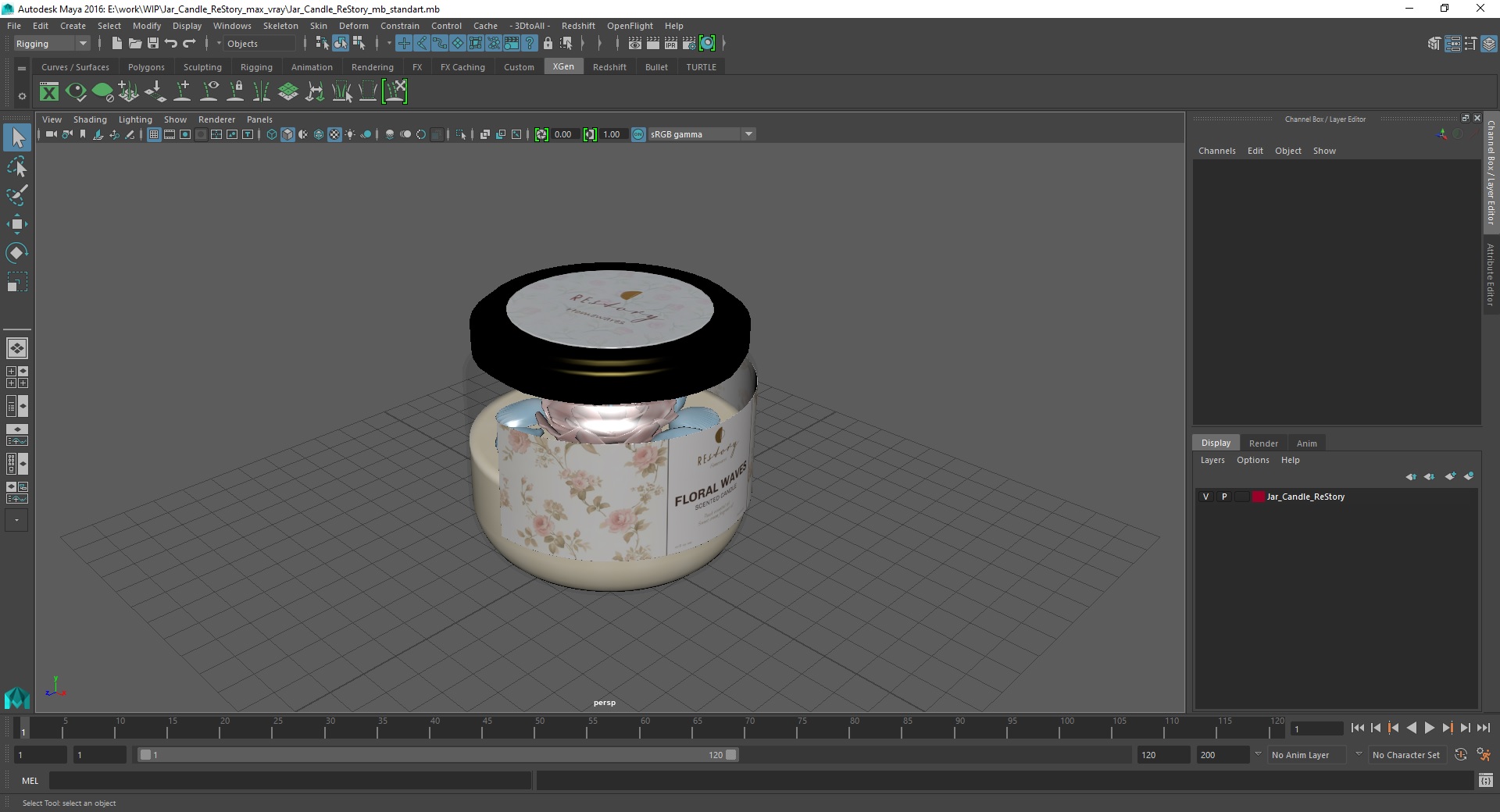 3D Jar Candle ReStory model