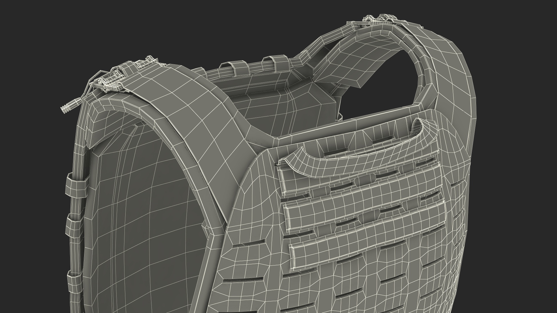 3D Plate Carrier Ballistic Vest model