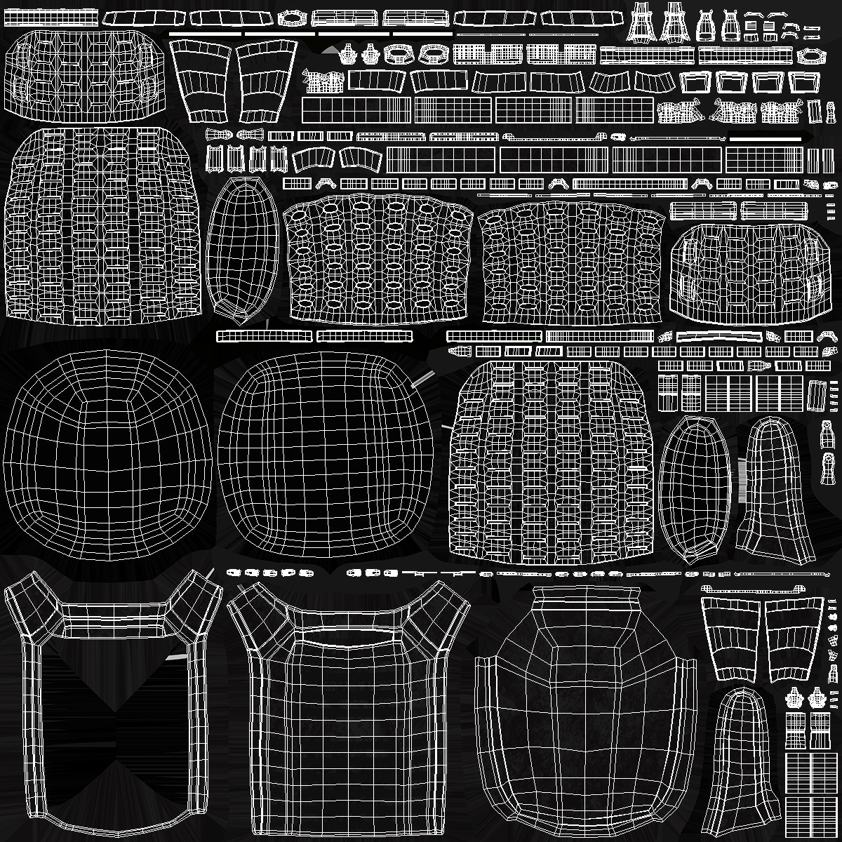3D Plate Carrier Ballistic Vest model