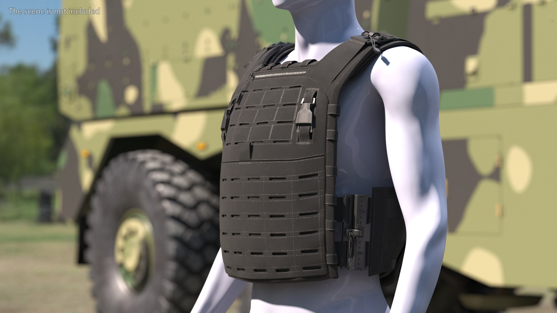 3D Plate Carrier Ballistic Vest model