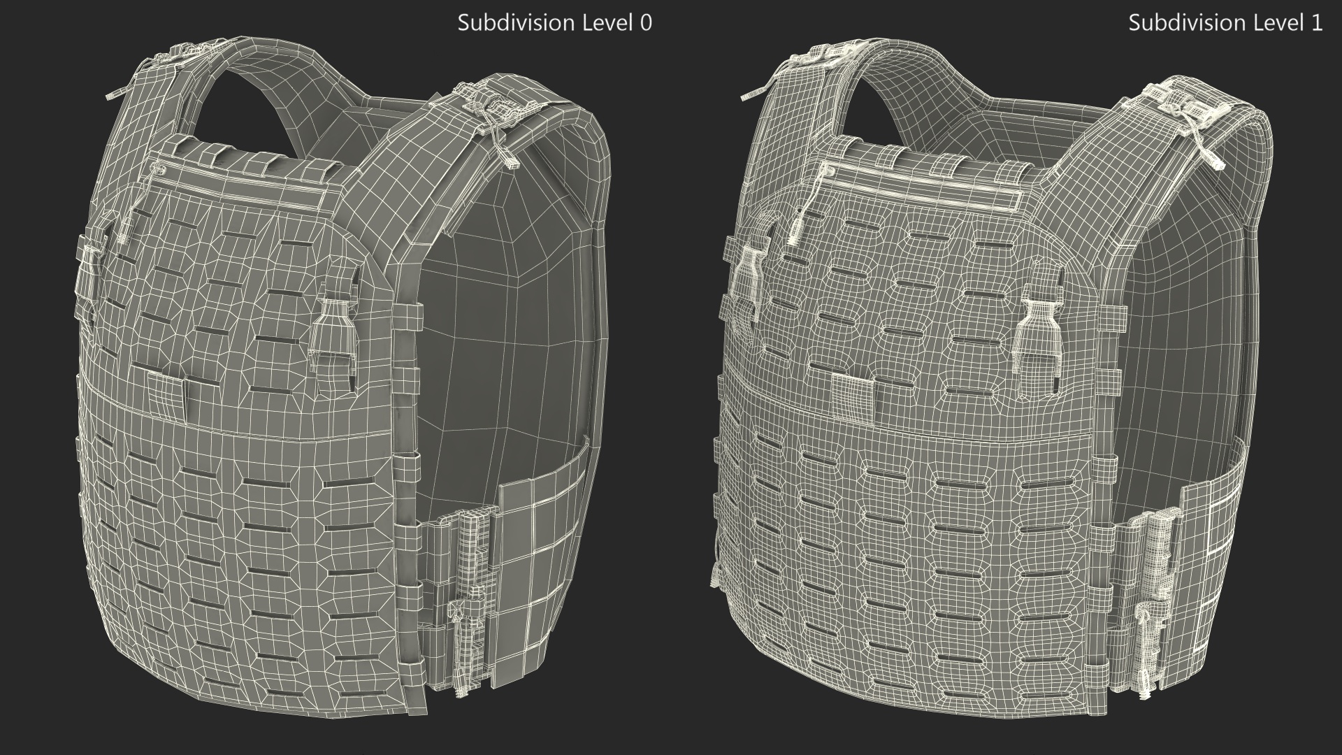 3D Plate Carrier Ballistic Vest model