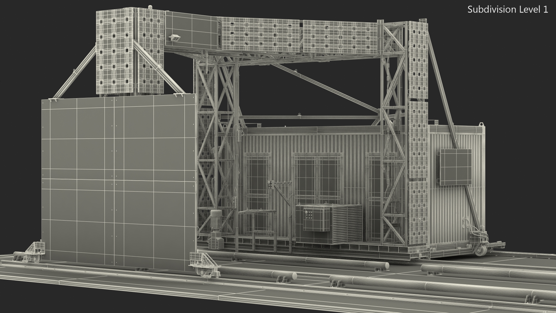 Smiths Detection Freight Scanner HCVG Rigged 3D model