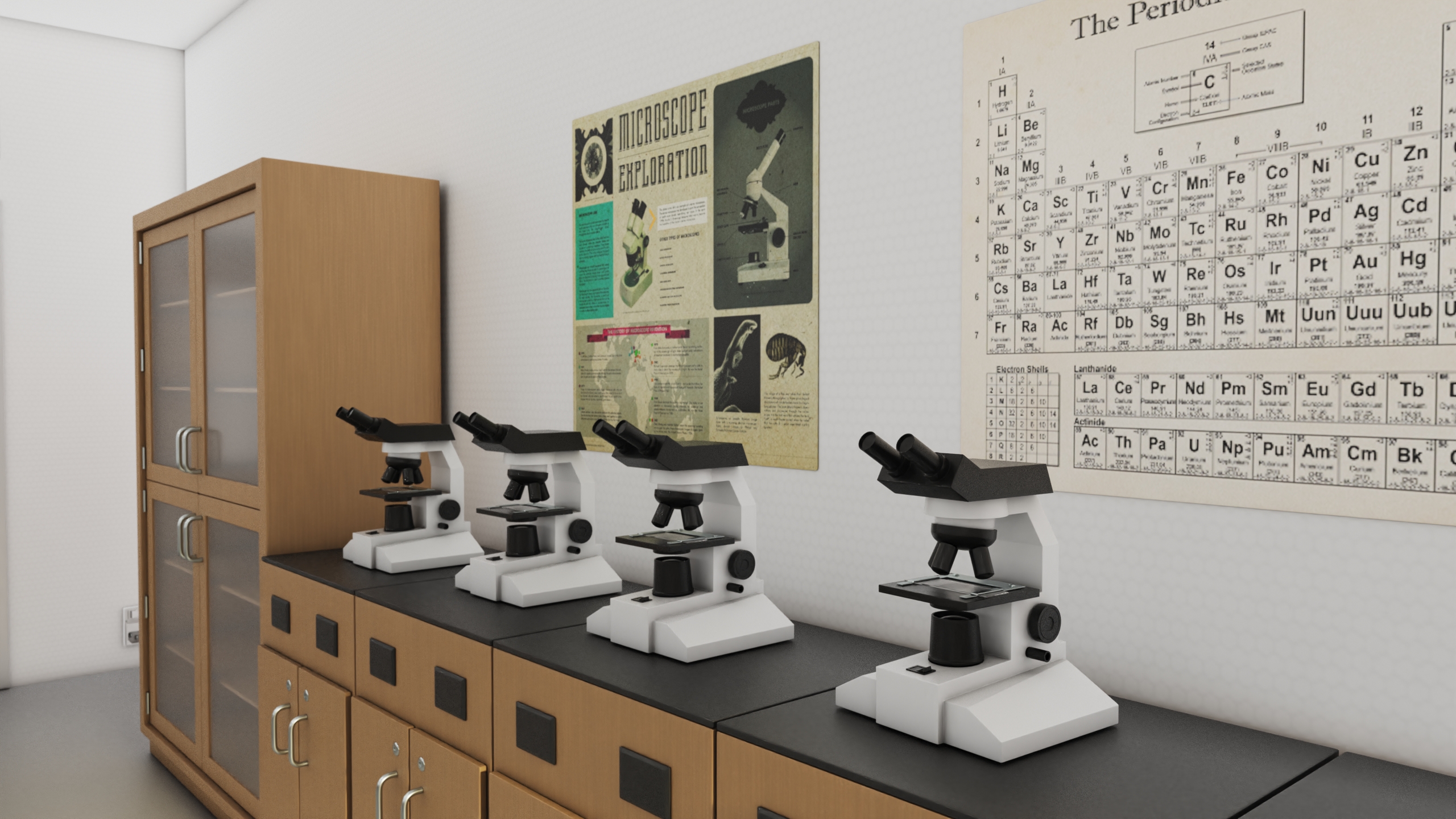 3D Modern School Laboratory Interior model
