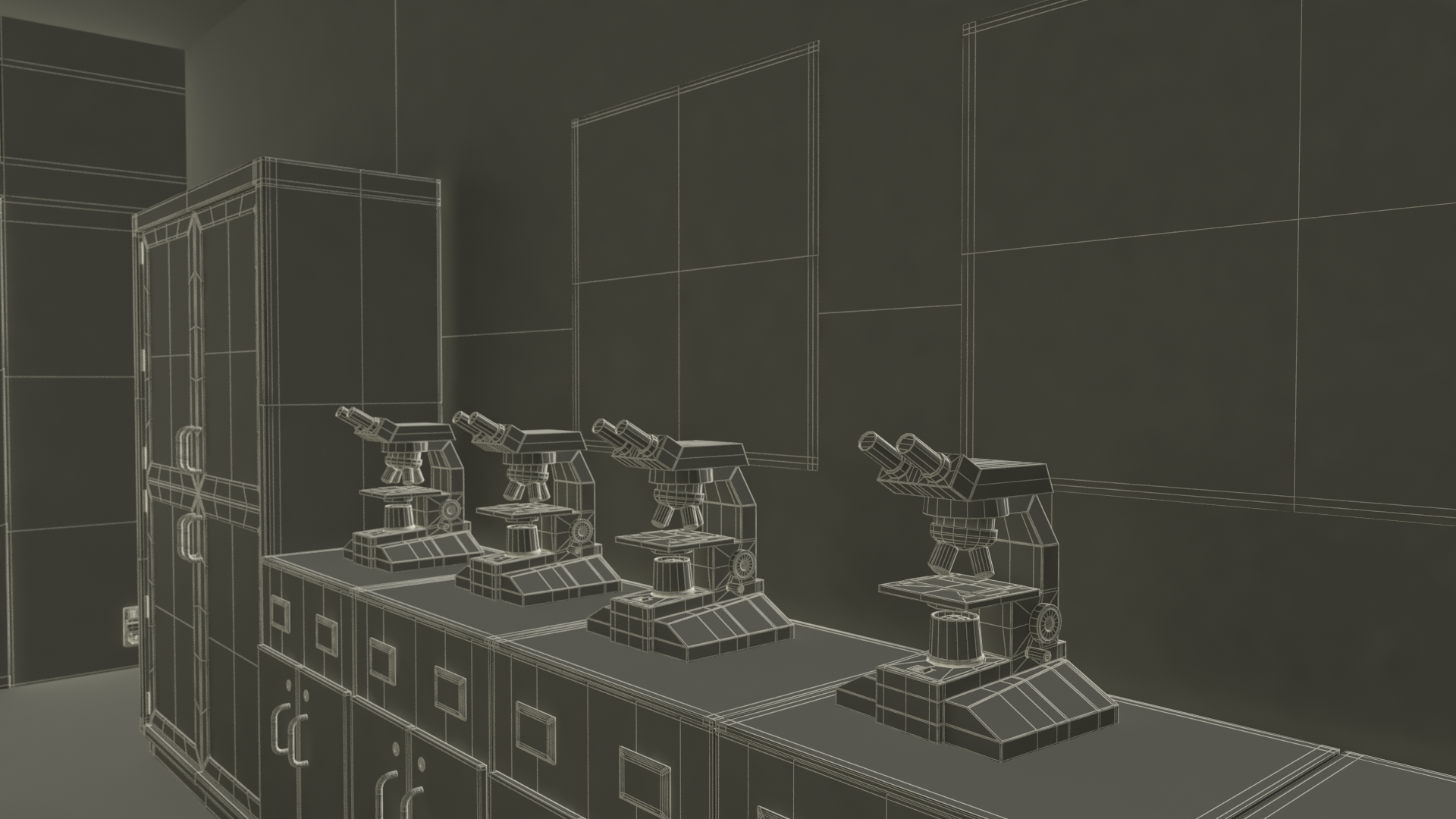 3D Modern School Laboratory Interior model