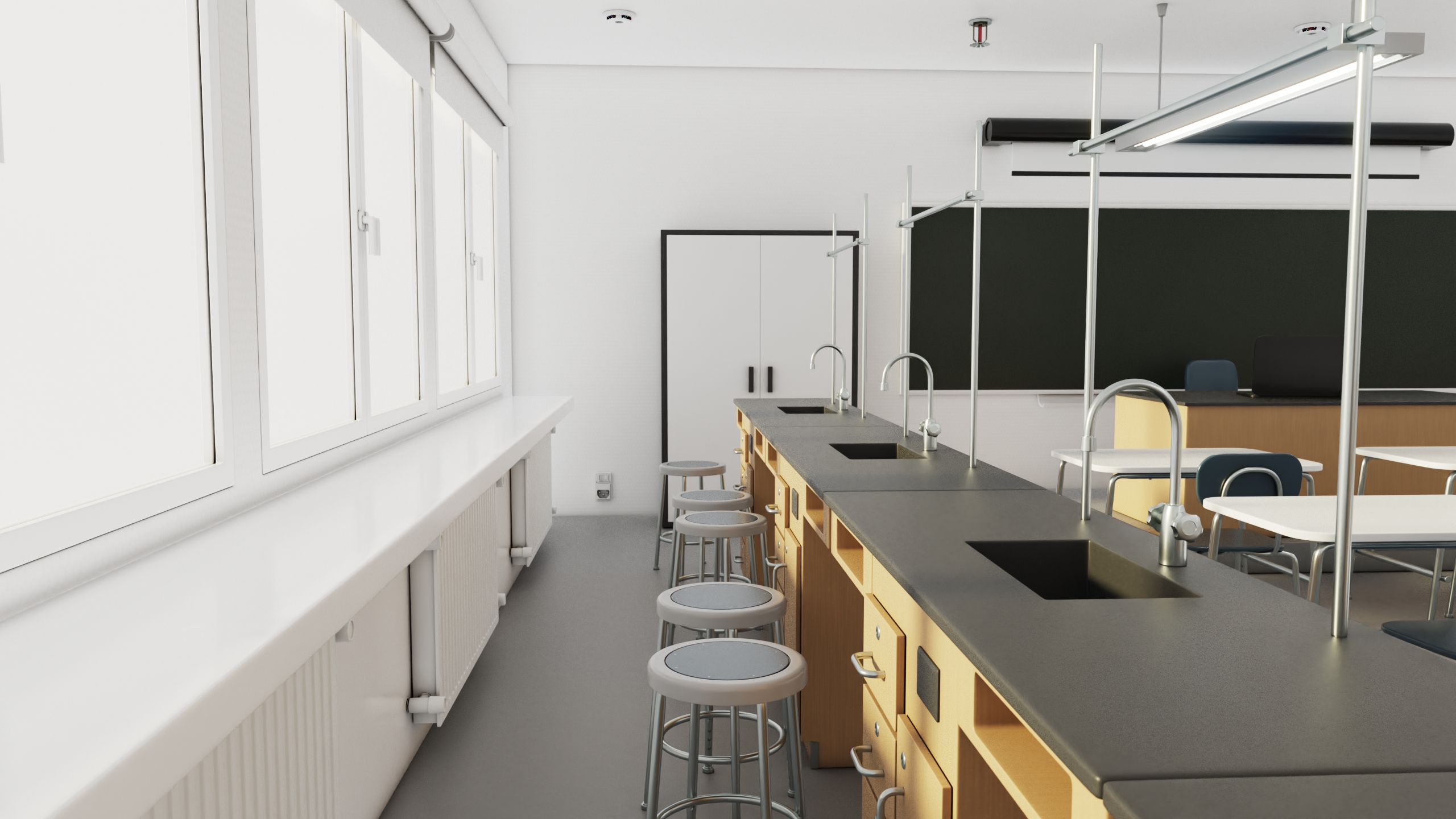 3D Modern School Laboratory Interior model