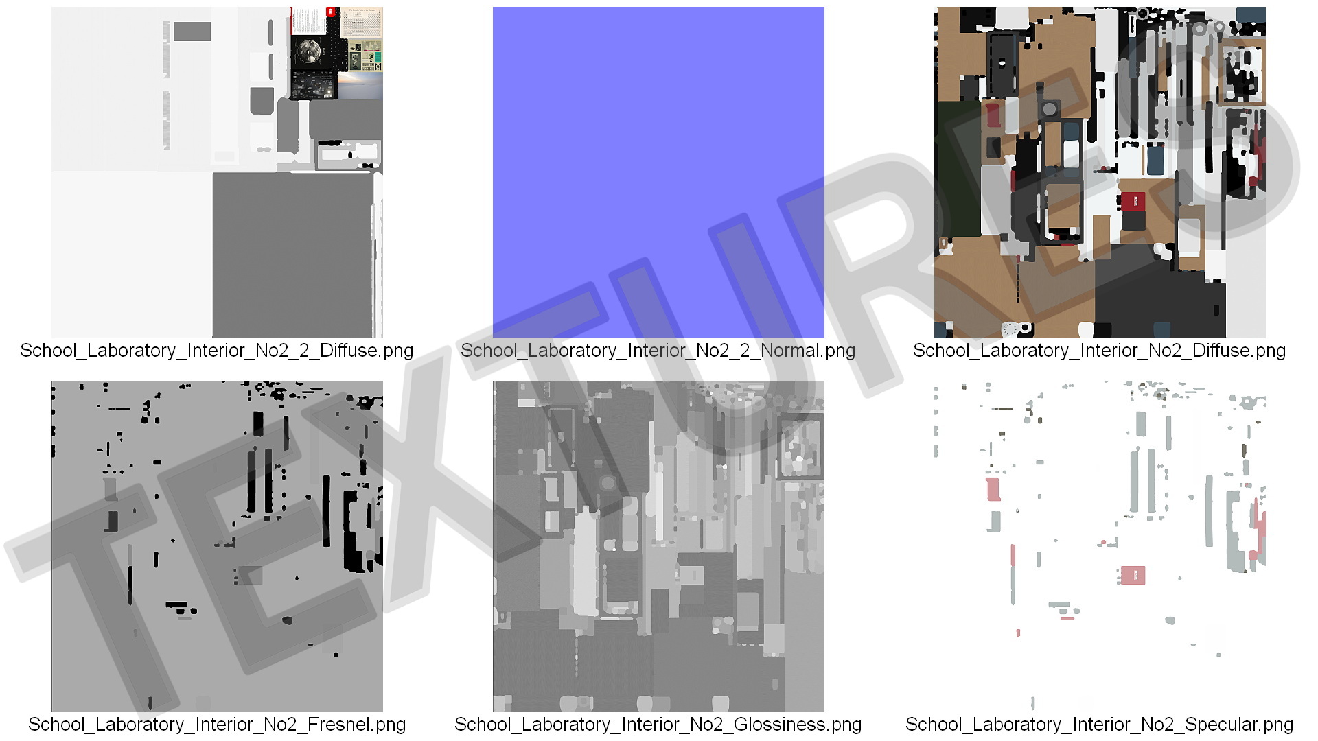 3D Modern School Laboratory Interior model