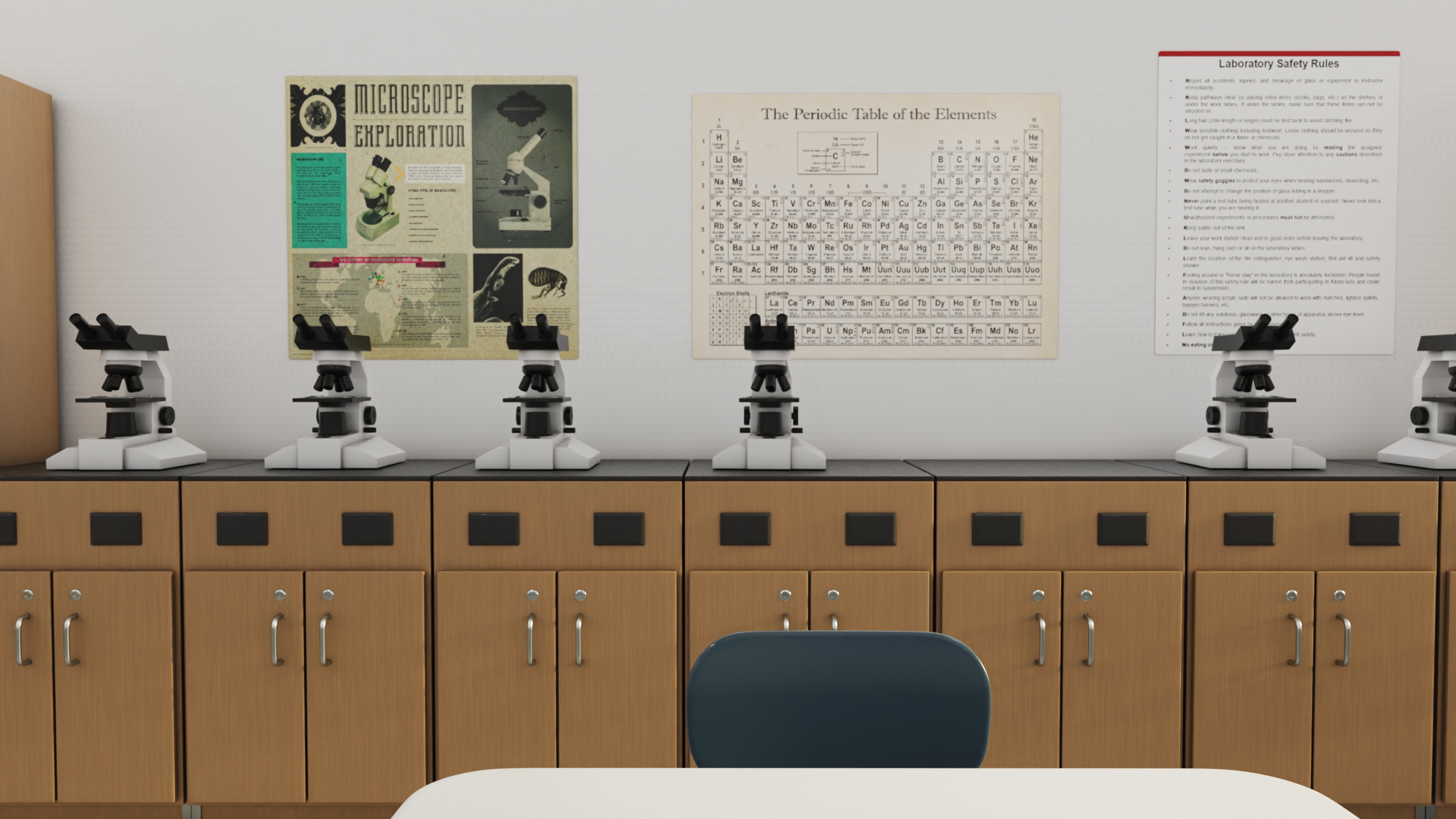 3D Modern School Laboratory Interior model