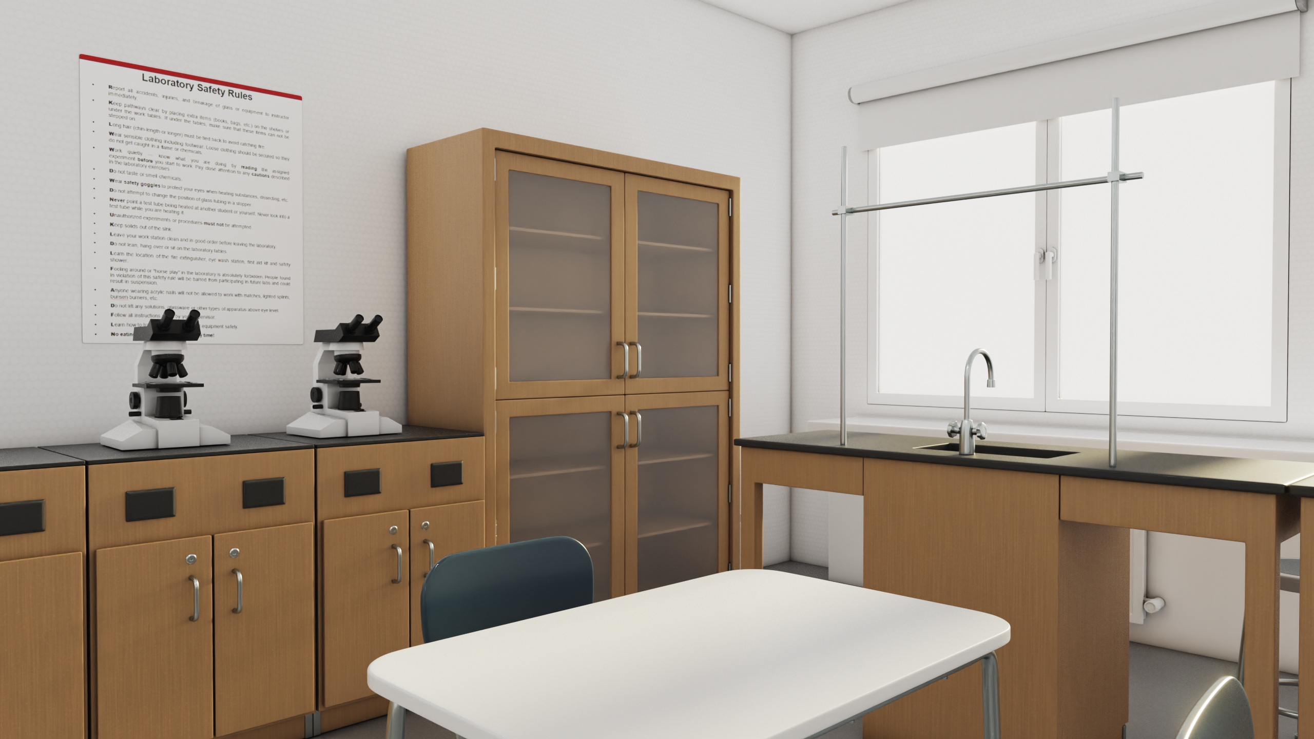 3D Modern School Laboratory Interior model