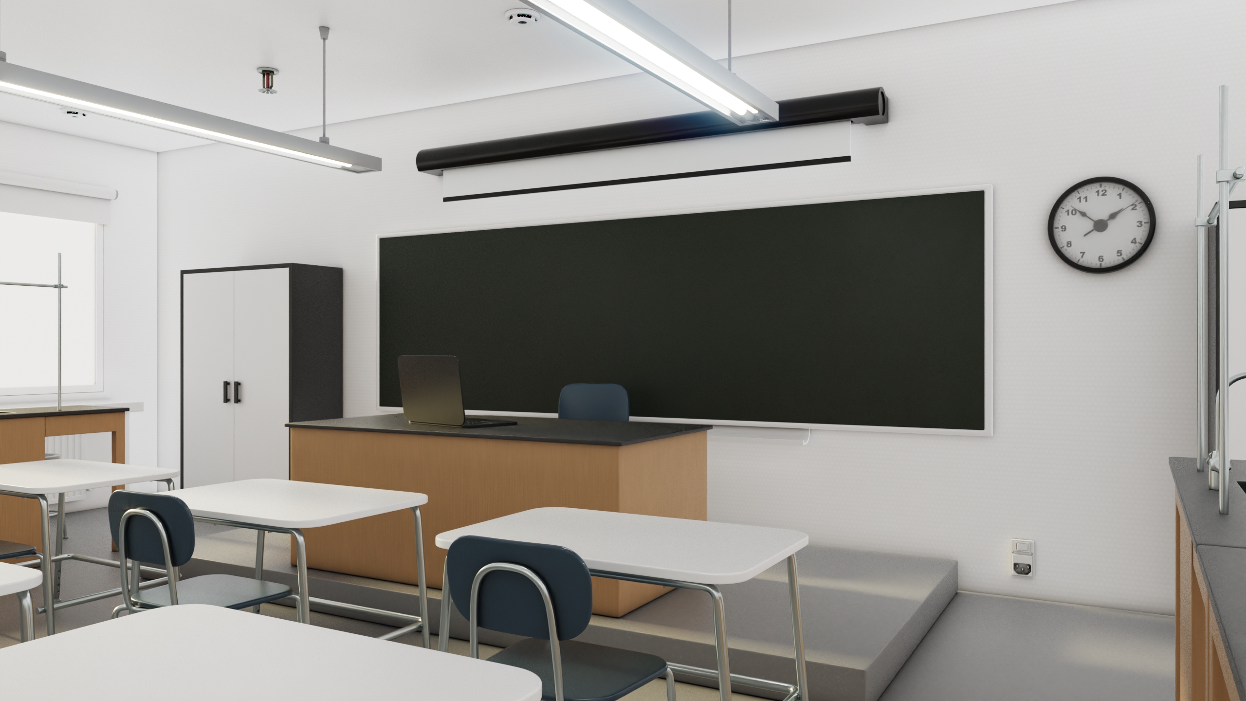 3D Modern School Laboratory Interior model