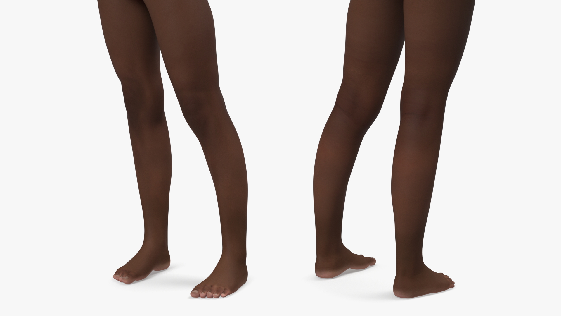 3D model Black Child Boy Holding Ball Beach Style
