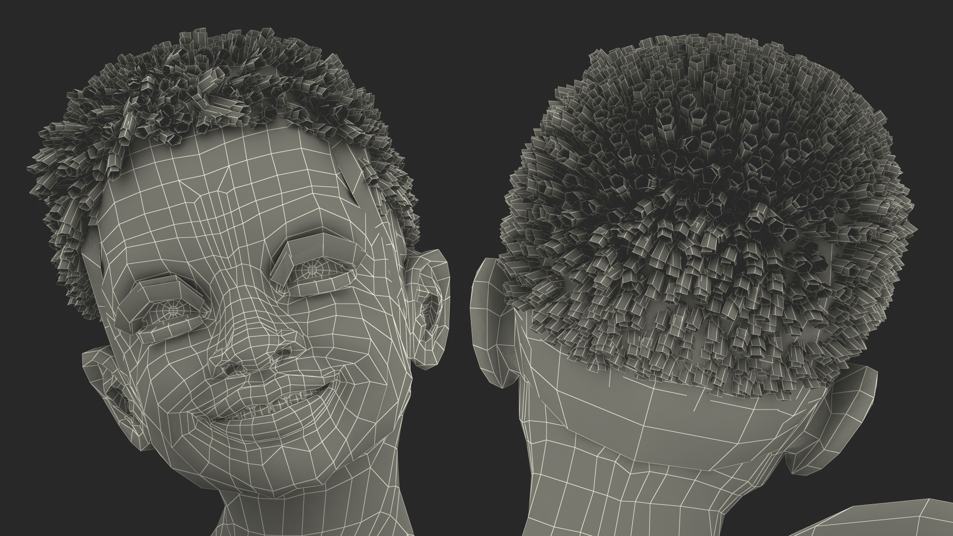 3D model Black Child Boy Holding Ball Beach Style