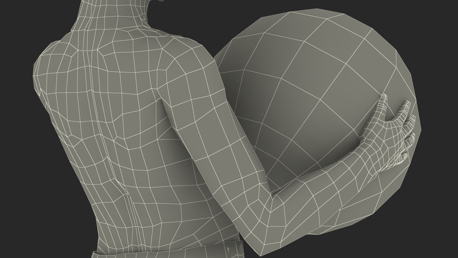 3D model Black Child Boy Holding Ball Beach Style