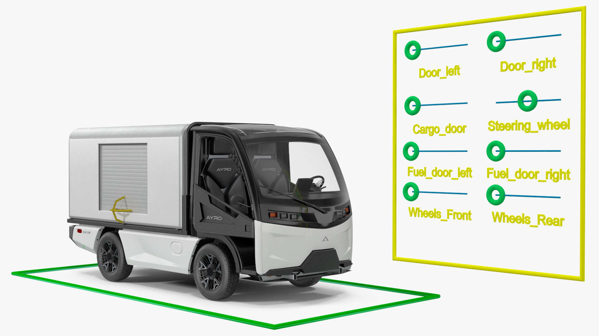 AYRO Vanish Electric Mini Box Truck Rigged 3D