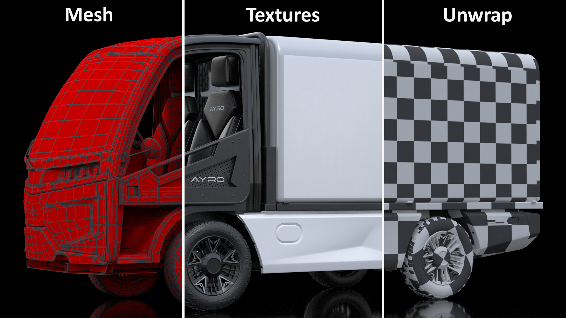 AYRO Vanish Electric Mini Box Truck Rigged 3D
