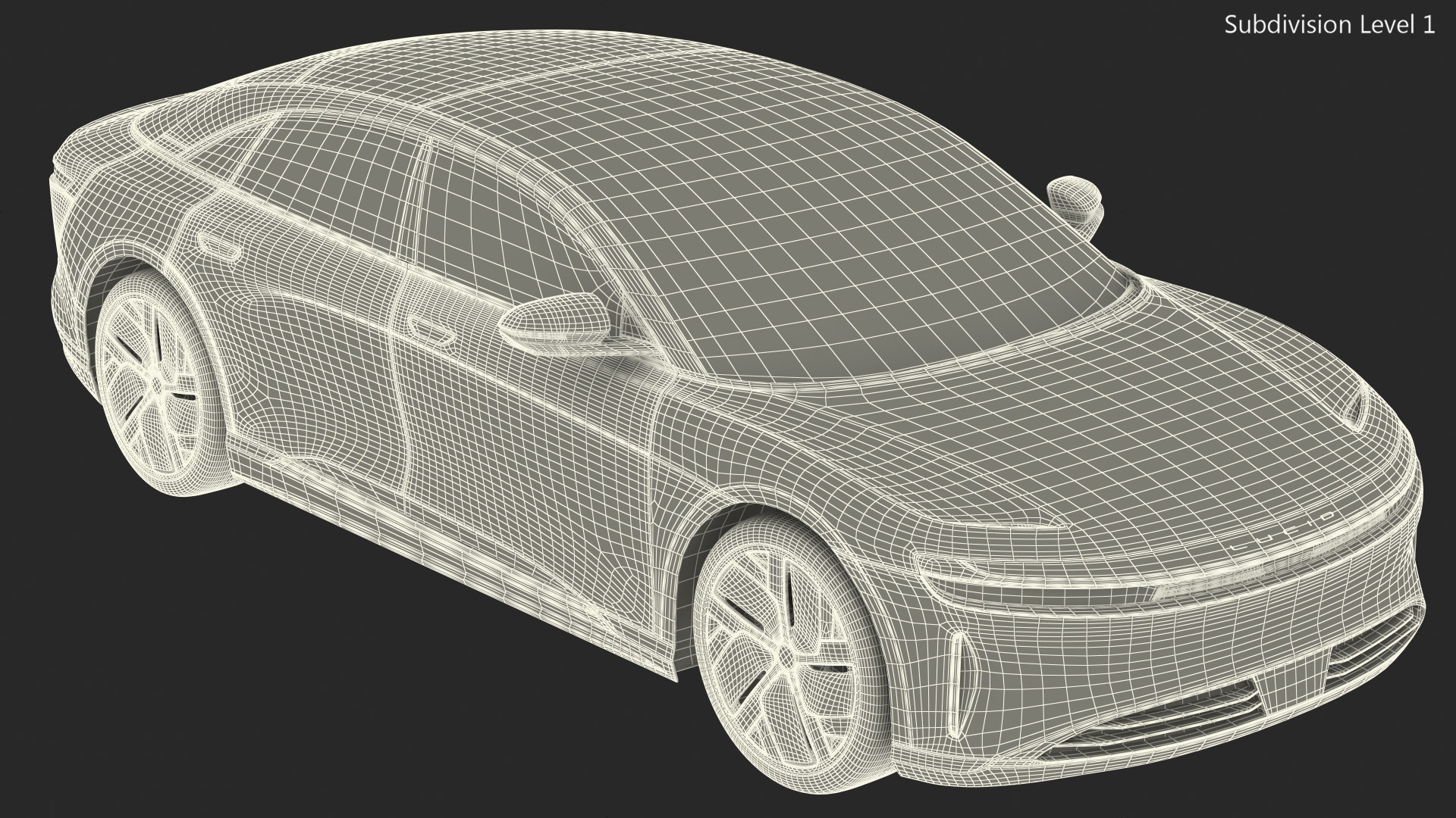 3D Lucid Air 2021 Electric Luxury Sedan Rigged model