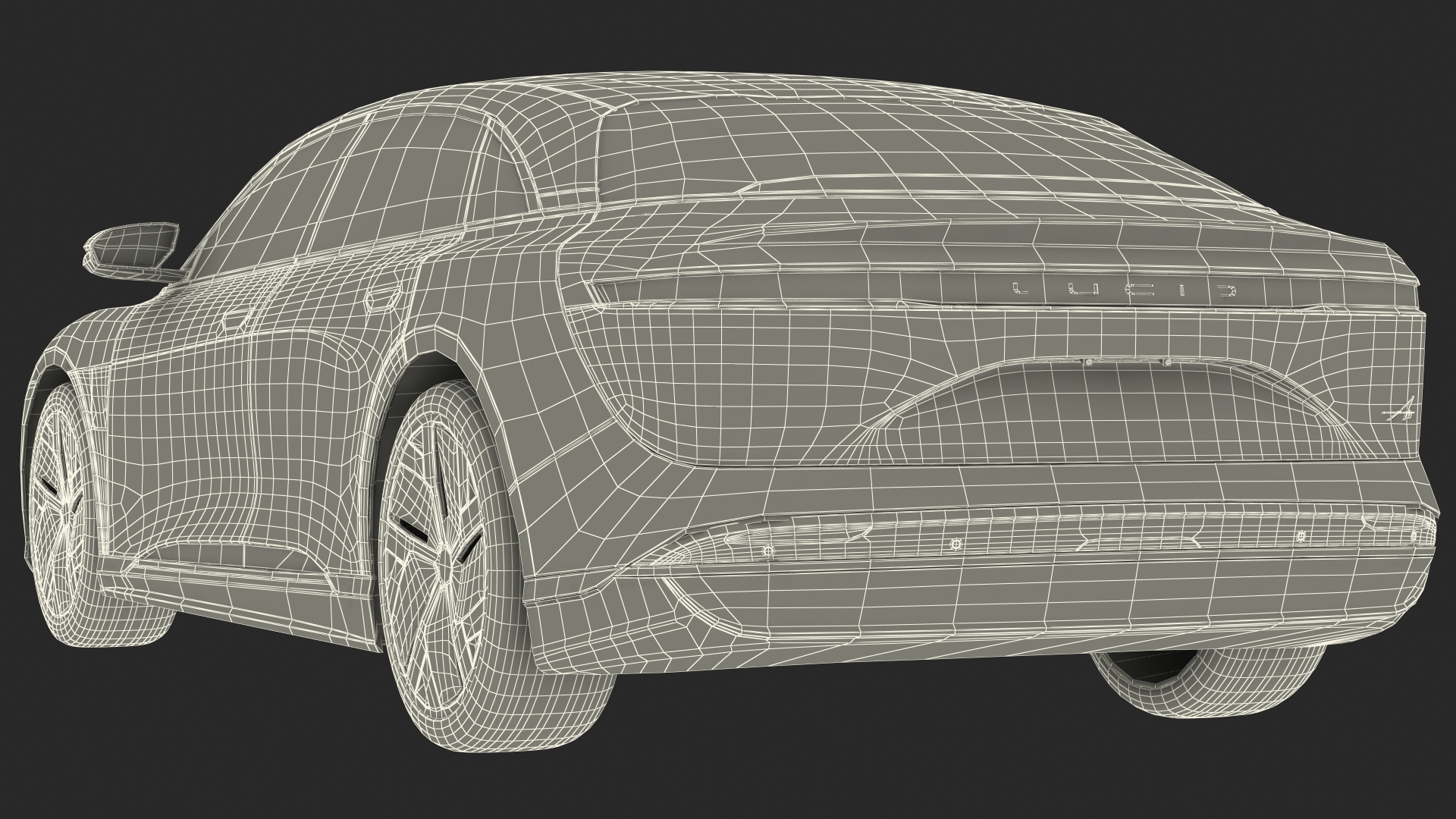 3D Lucid Air 2021 Electric Luxury Sedan Rigged model