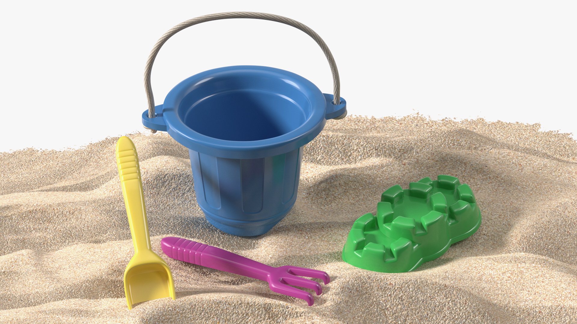 Beach Sand Toys Set 3D model