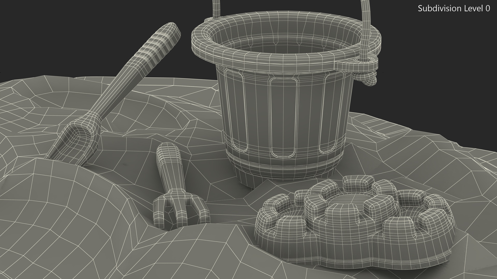 Beach Sand Toys Set 3D model