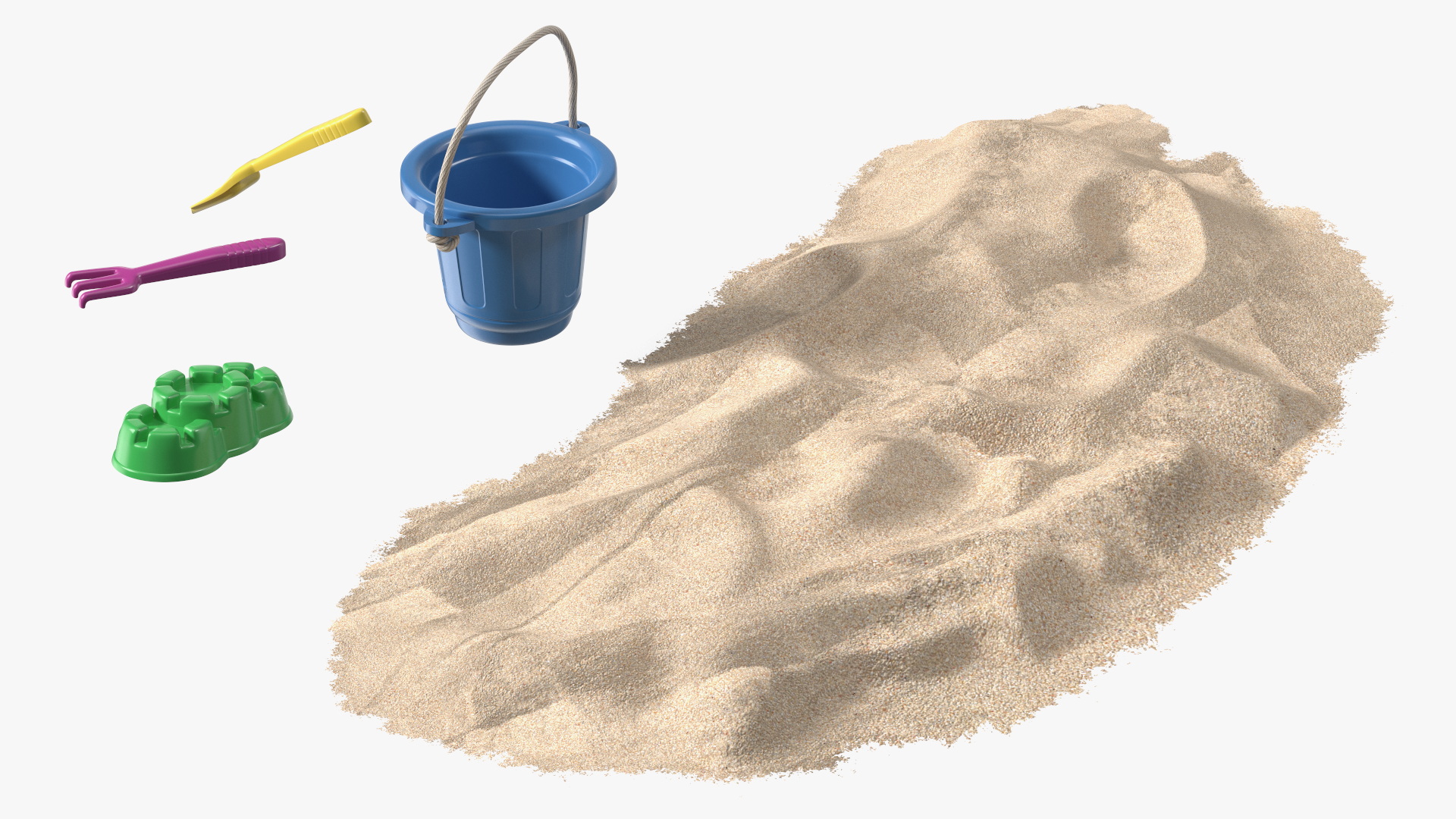 Beach Sand Toys Set 3D model