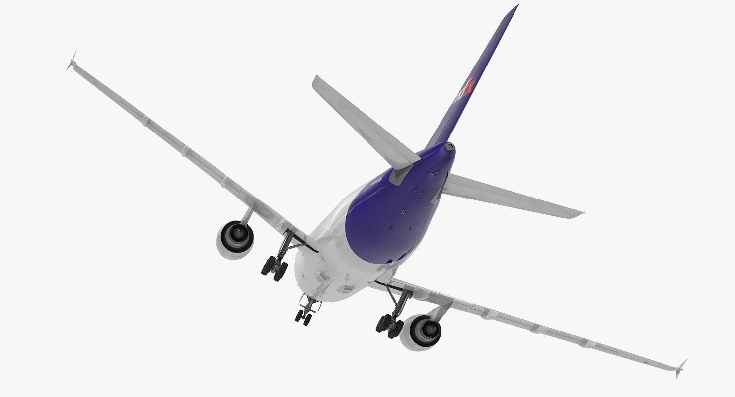 Airbus A310 300F Cargo Aircraft FedEx Rigged 3D model