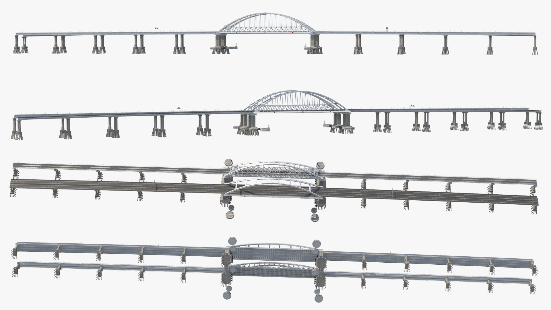 3D model Fragment of the Crimean Bridge