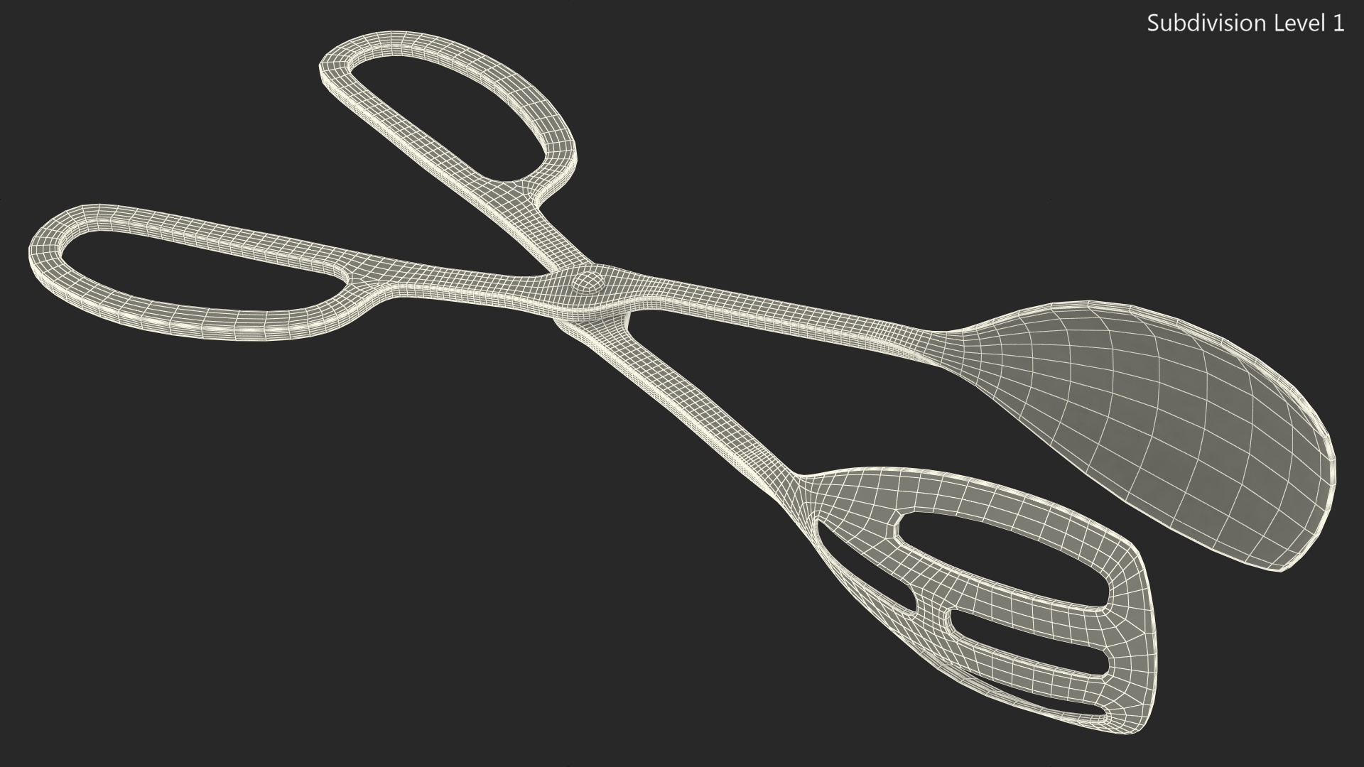 Serving Tongs Stainless Steel 3D model