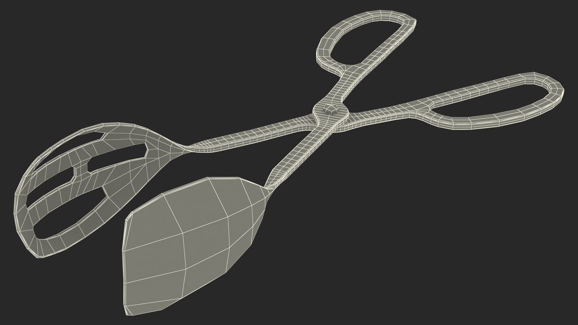 Serving Tongs Stainless Steel 3D model