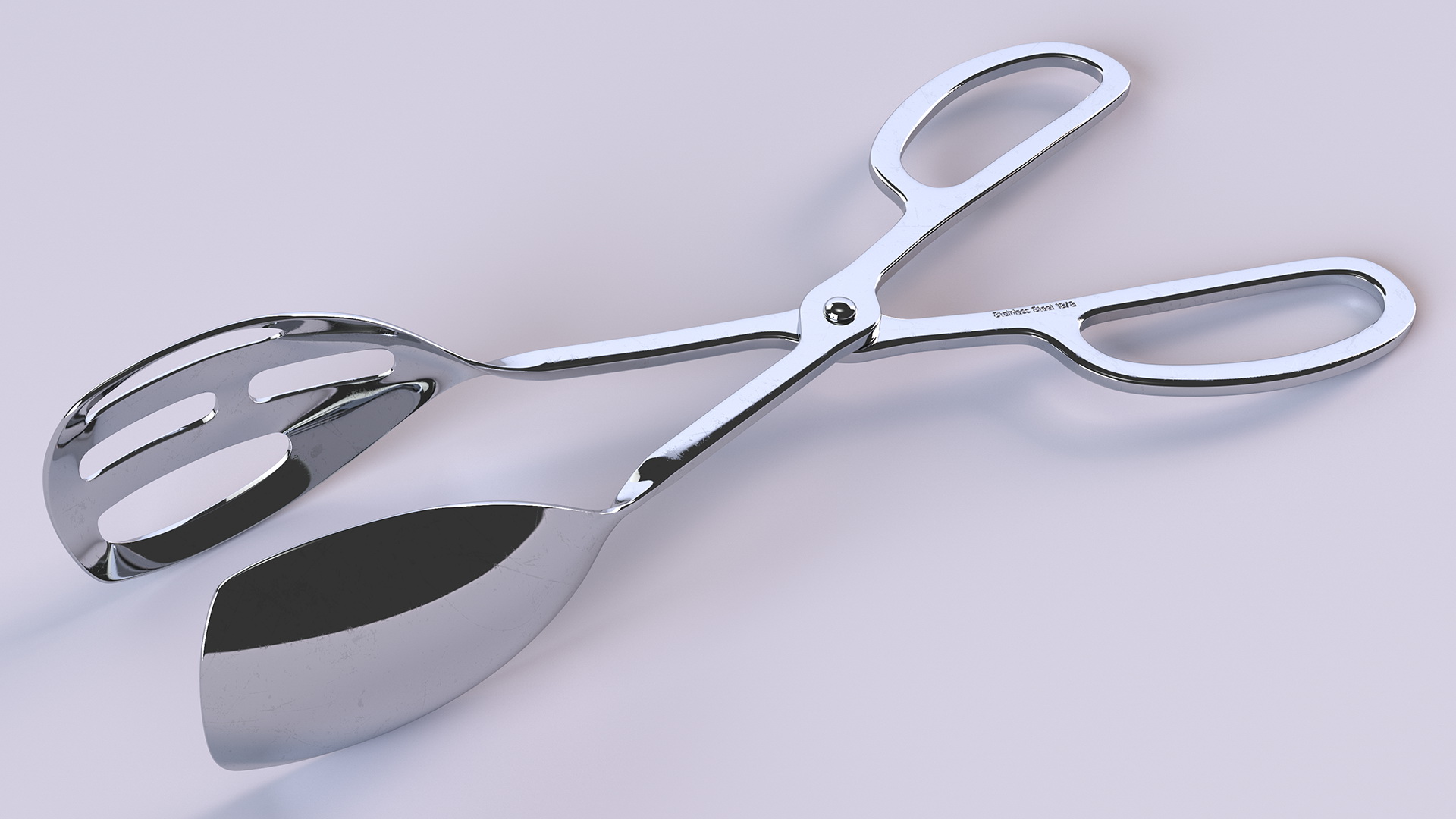 Serving Tongs Stainless Steel 3D model