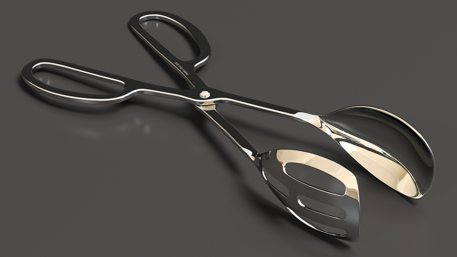 Serving Tongs Stainless Steel 3D model