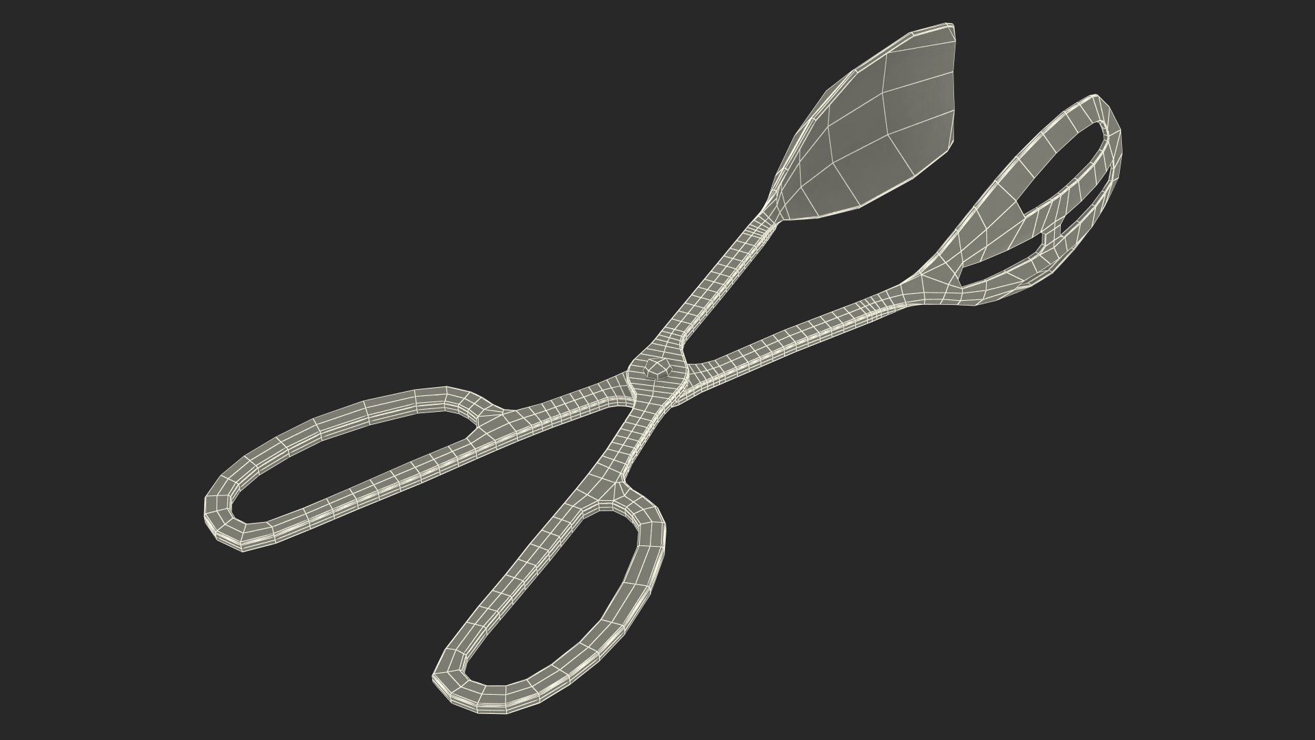 Serving Tongs Stainless Steel 3D model