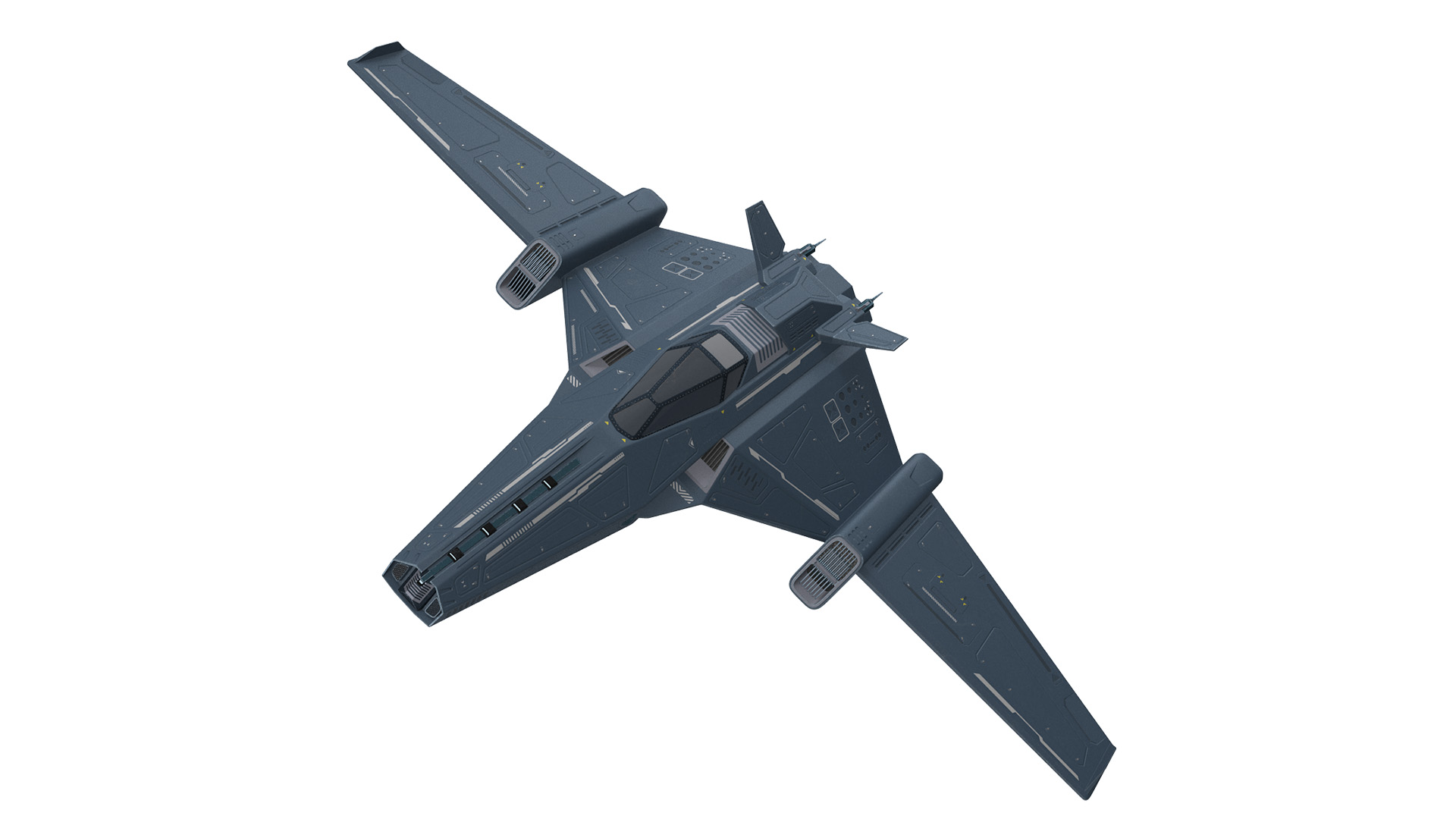 3D Futuristic Space Stealth Fighter Jet