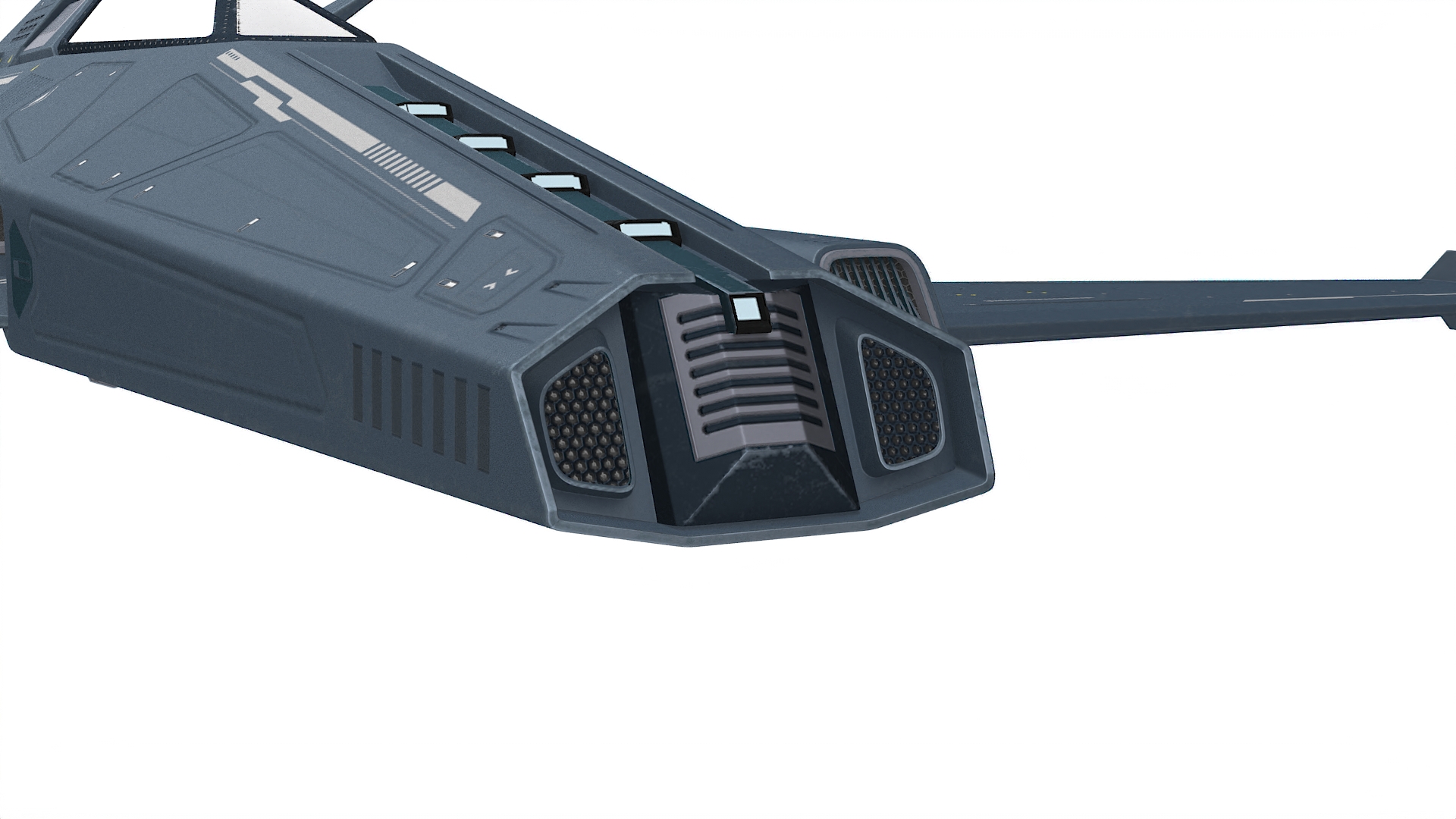 3D Futuristic Space Stealth Fighter Jet