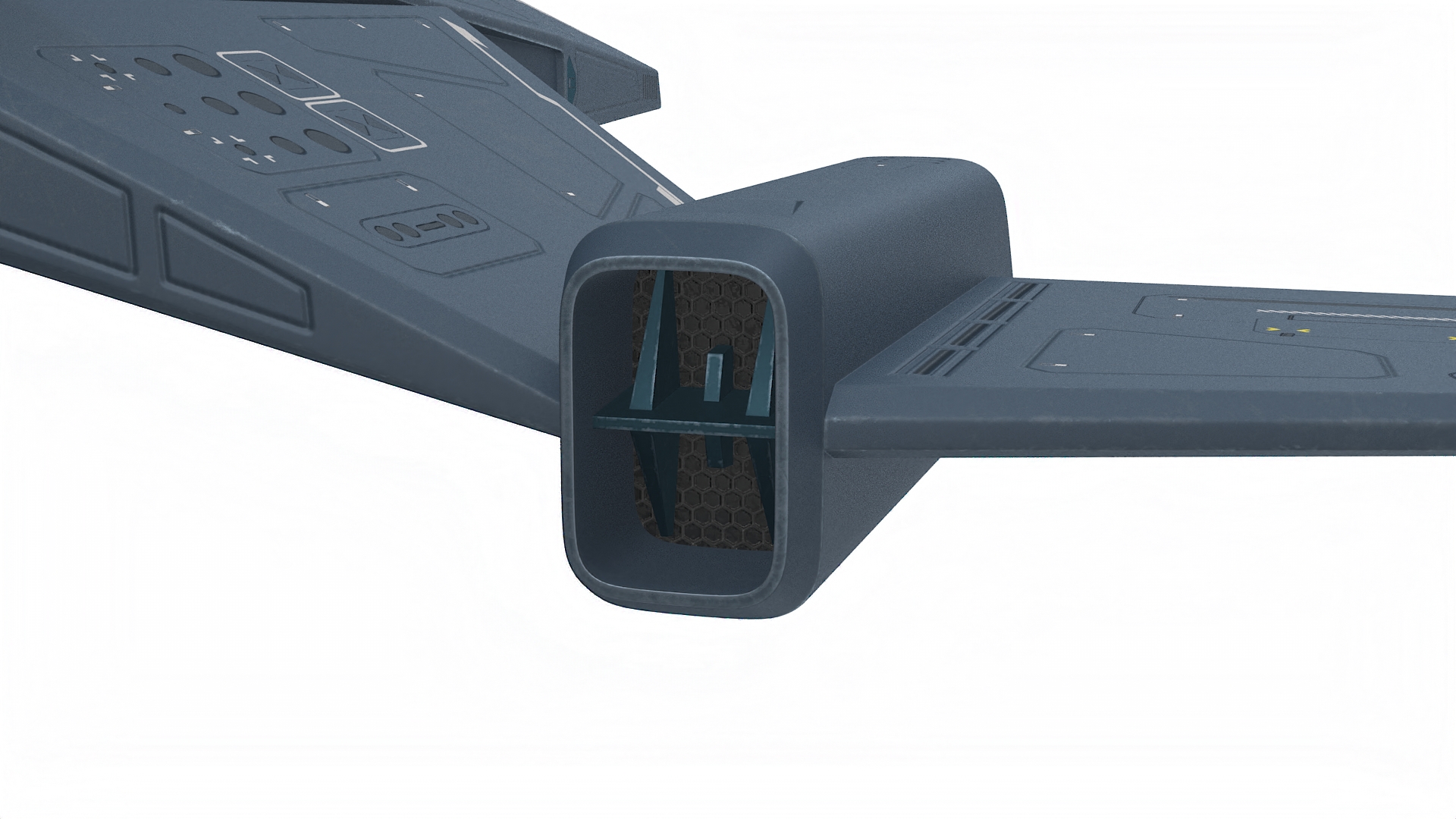 3D Futuristic Space Stealth Fighter Jet