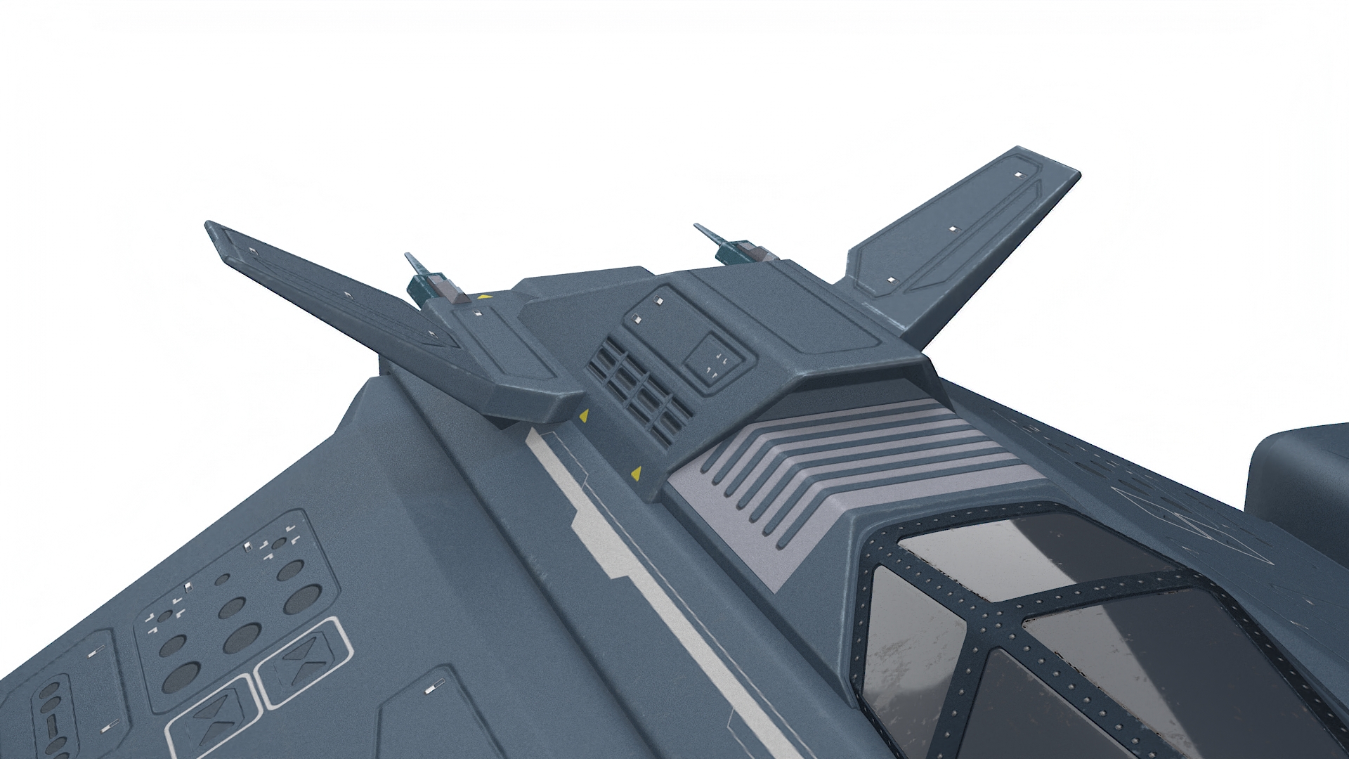 3D Futuristic Space Stealth Fighter Jet