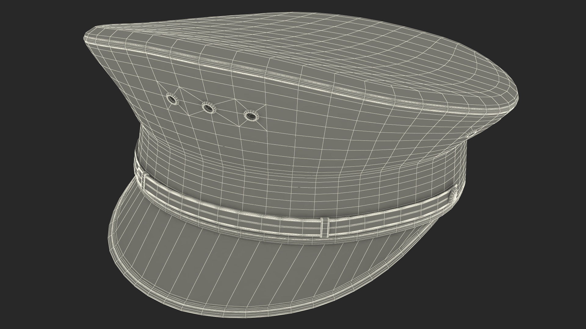 3D Police Officer Service Cap