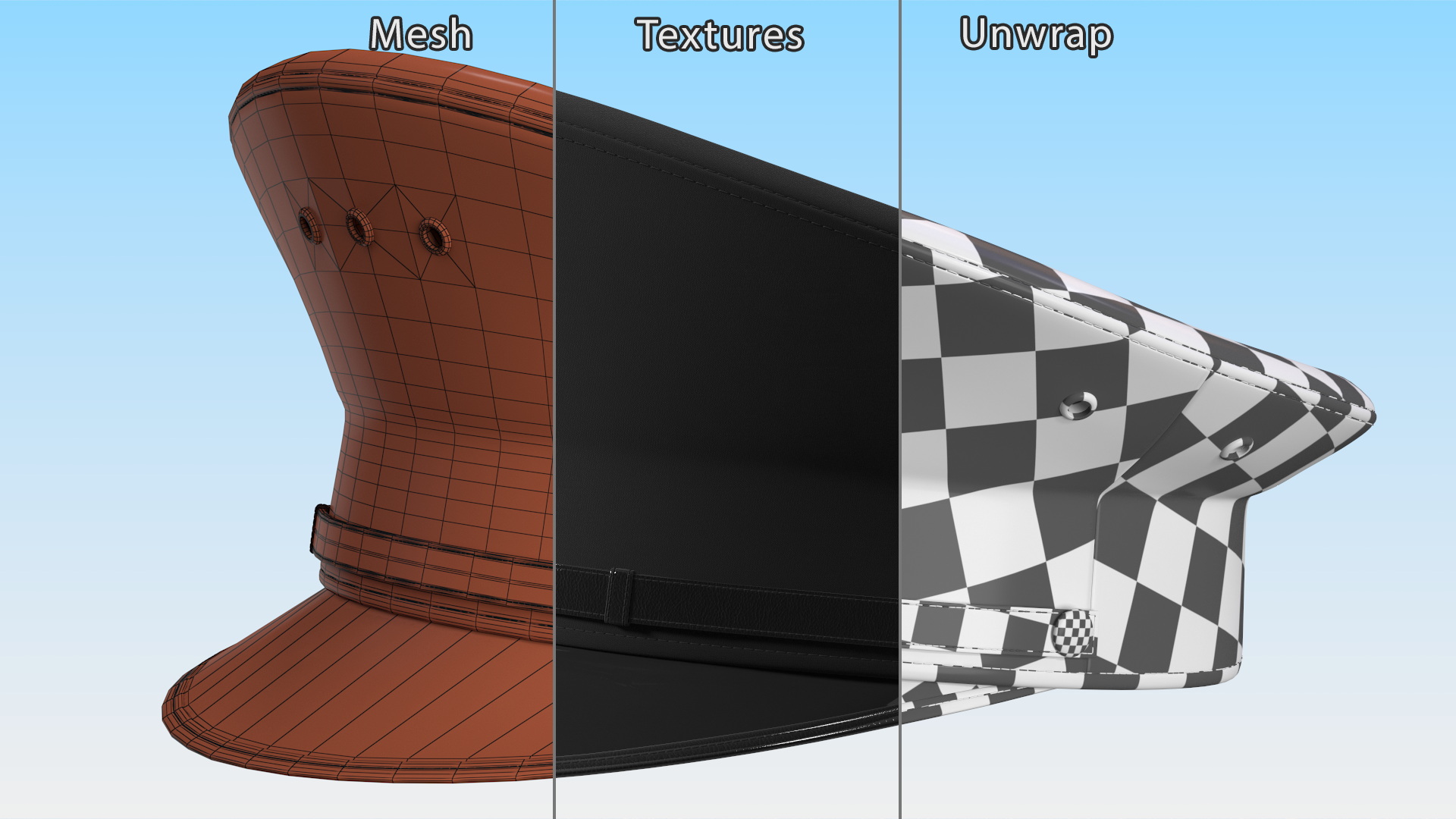 3D Police Officer Service Cap