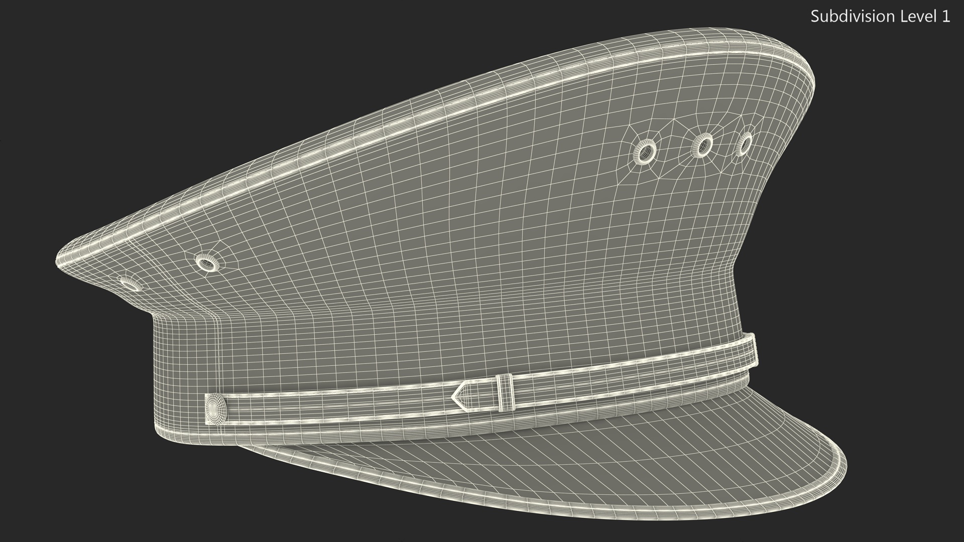 3D Police Officer Service Cap