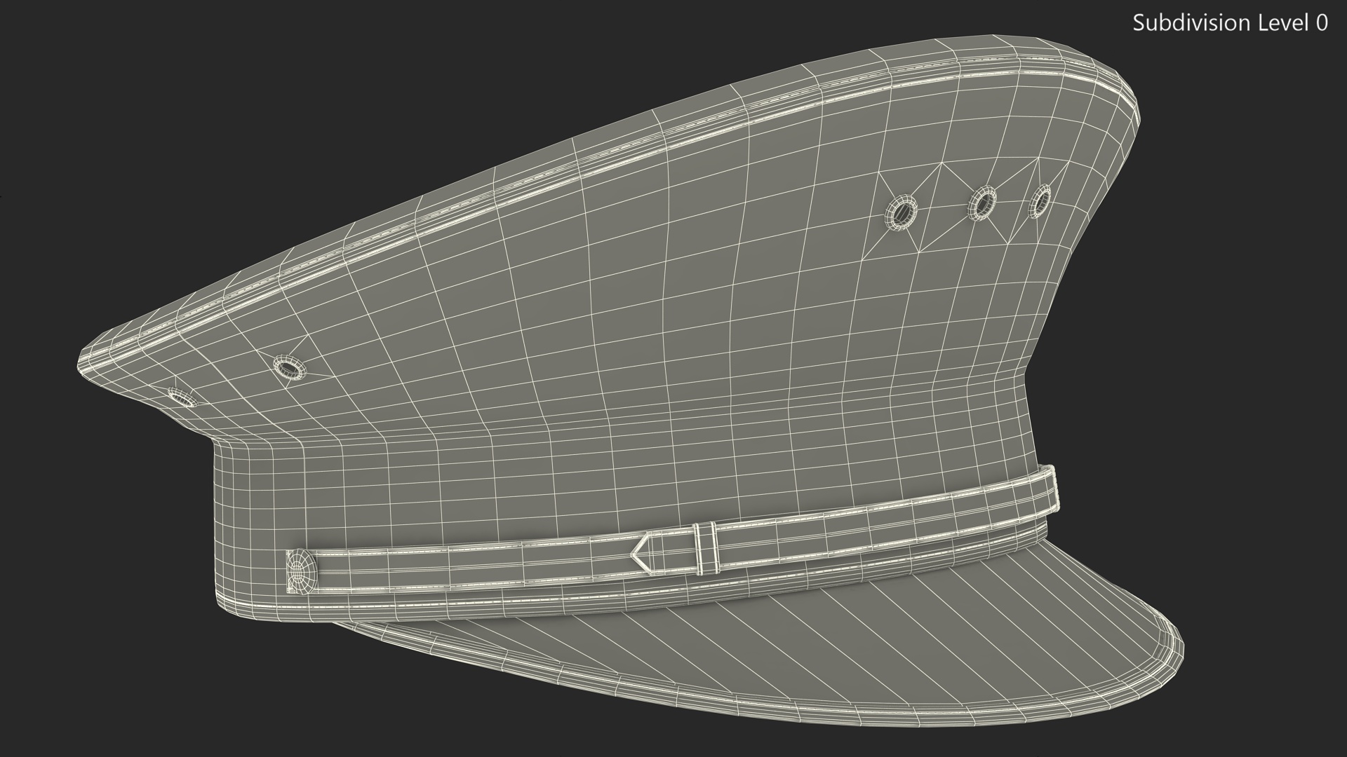 3D Police Officer Service Cap
