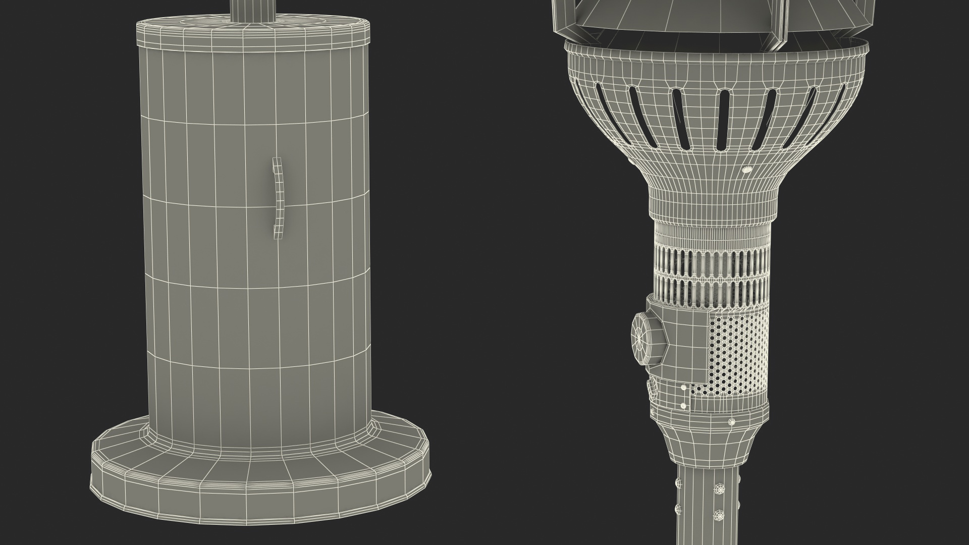 3D Portable Propane Gas Patio Heater On