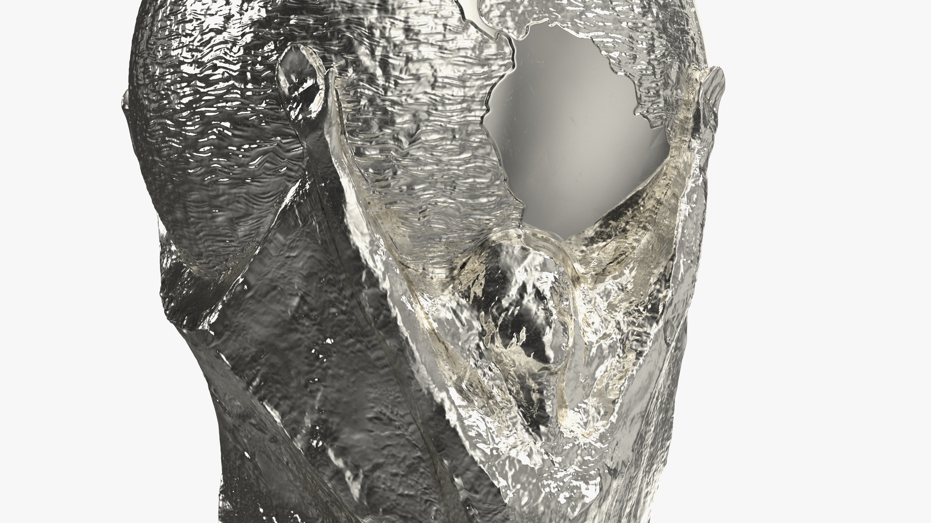 3D Silver Football Cup Trophy