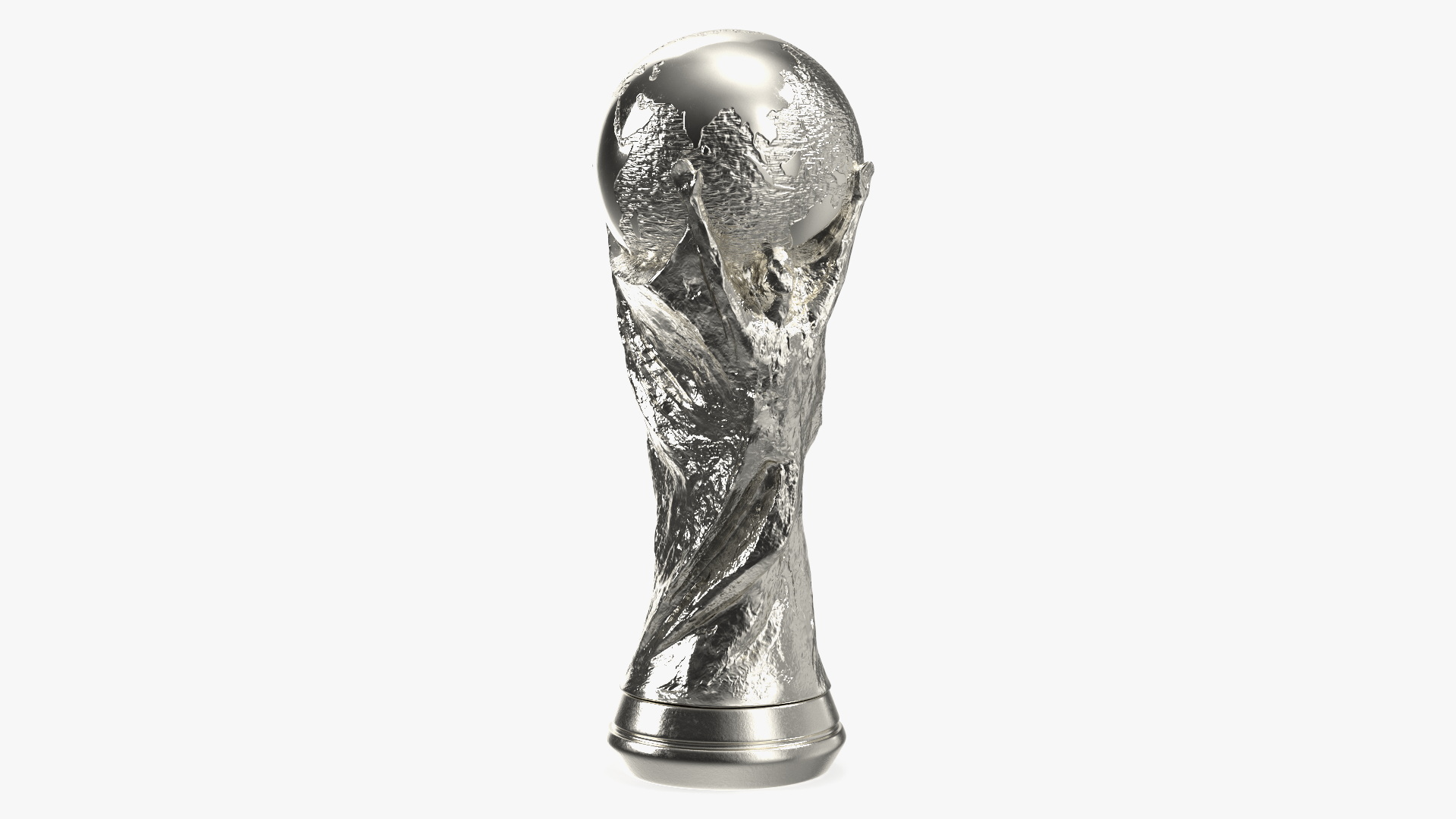 3D Silver Football Cup Trophy